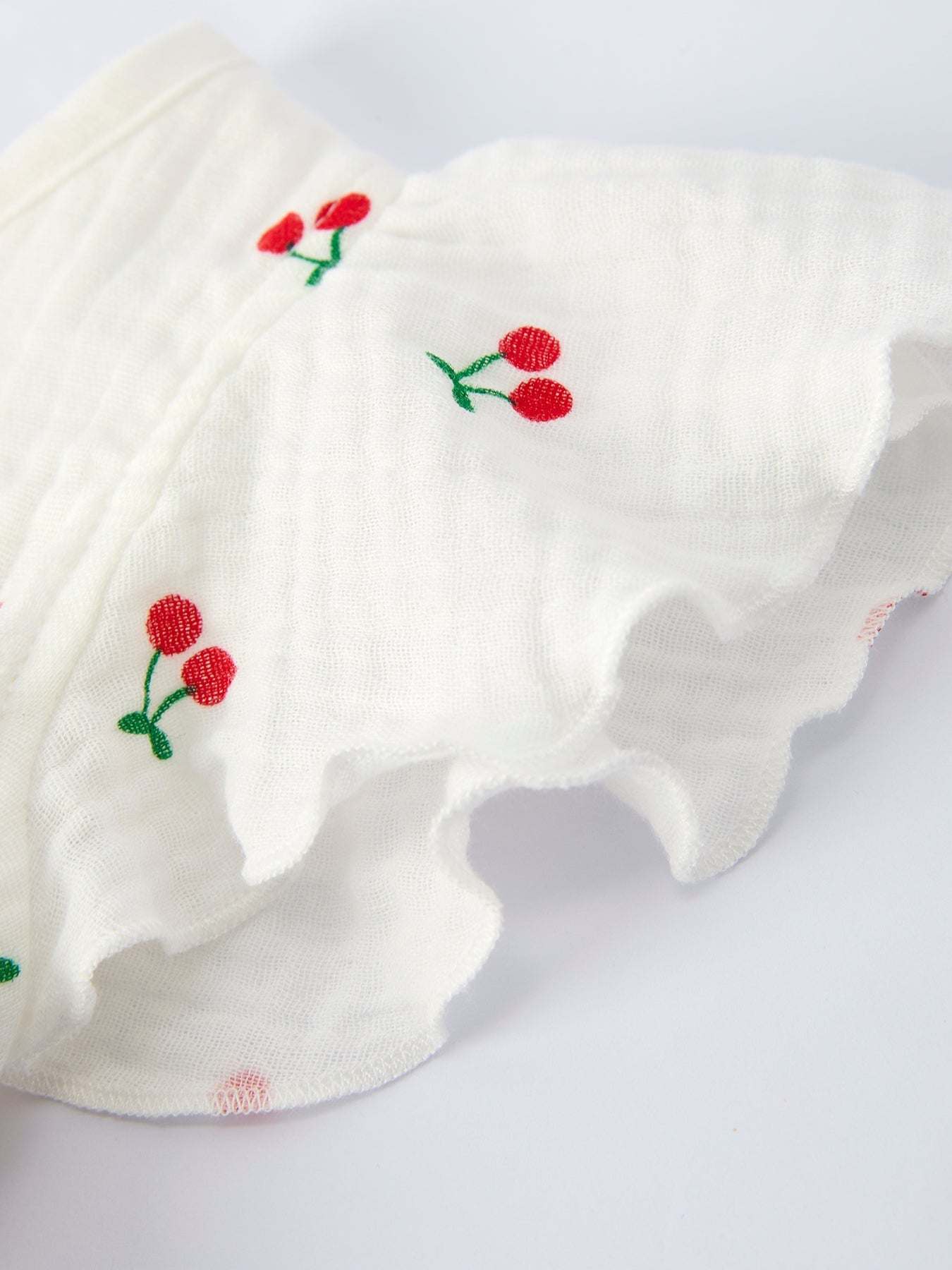 Baby Girls Spring Cherry Romper - side view