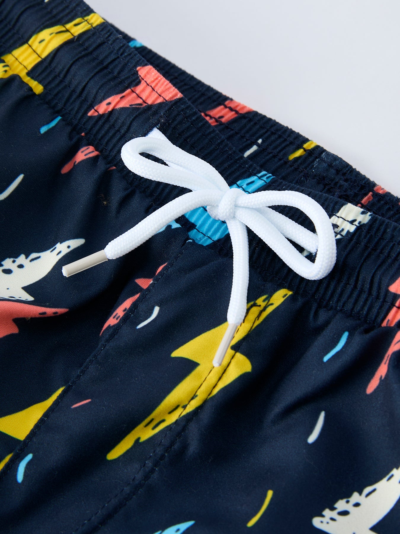 Lightning swimsuit print close-up