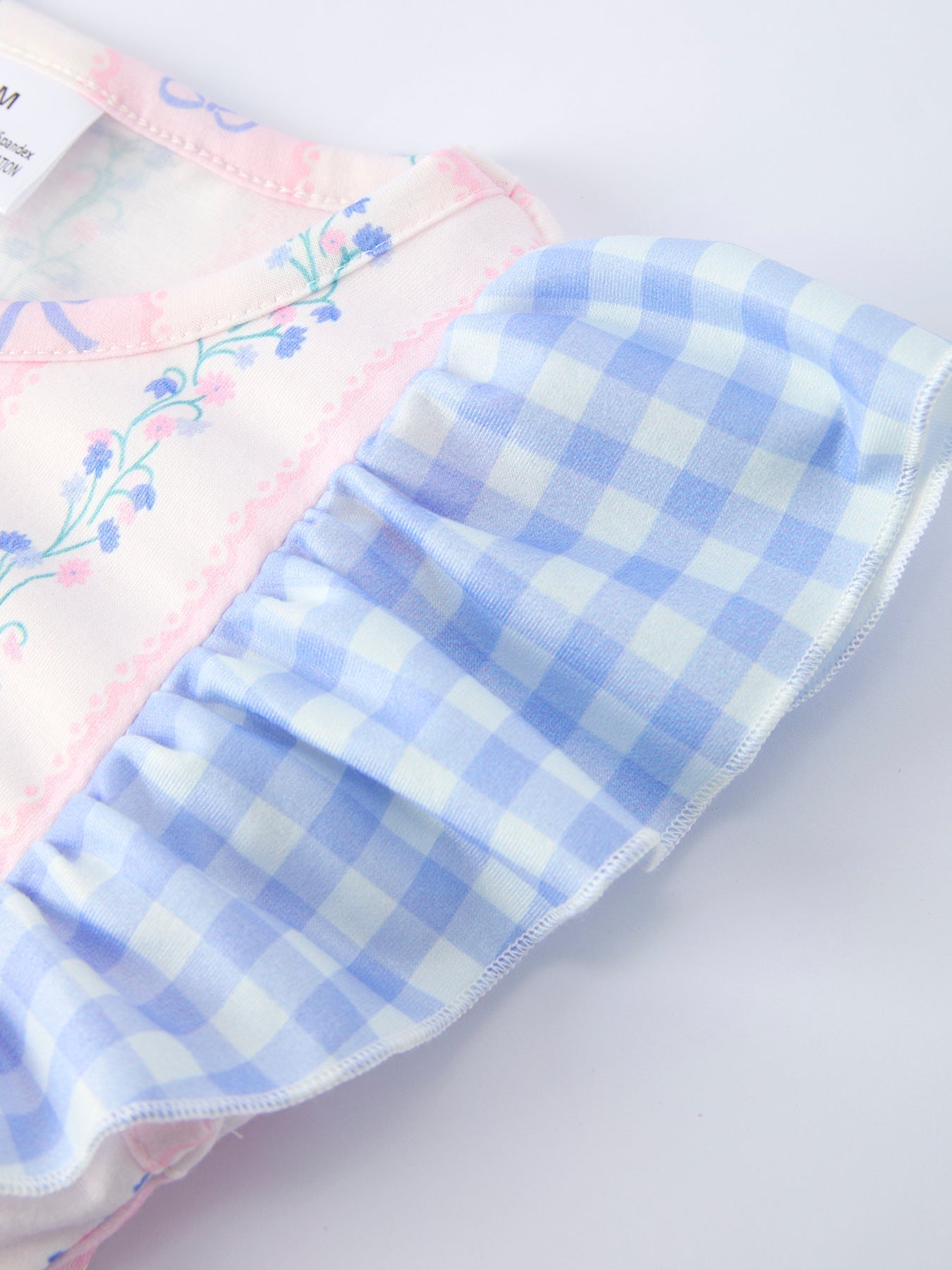 Plaid pattern detail on Daddy's Girl toddler dress