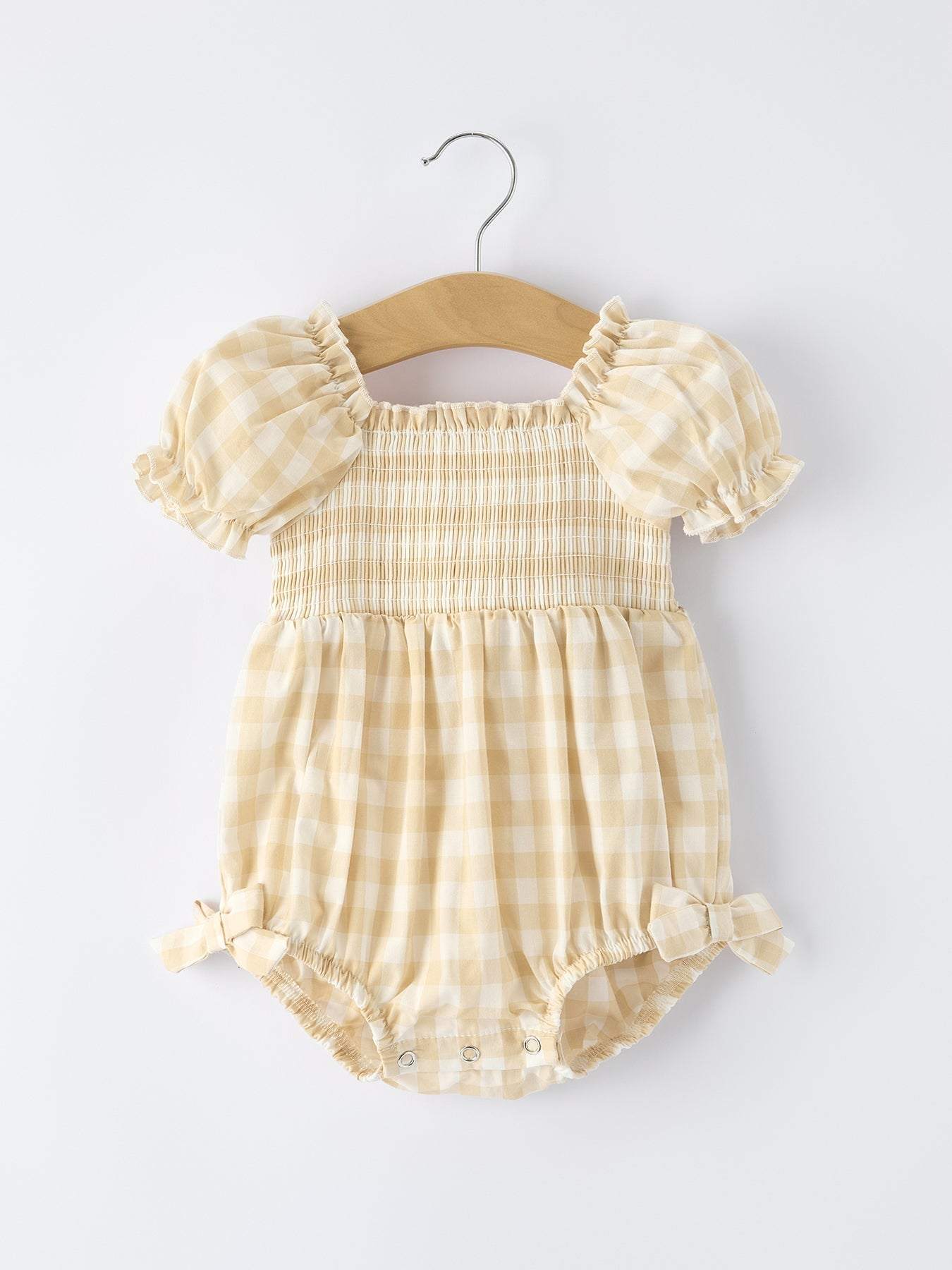 Mommy & Me Plaid Girl Romper - detail view