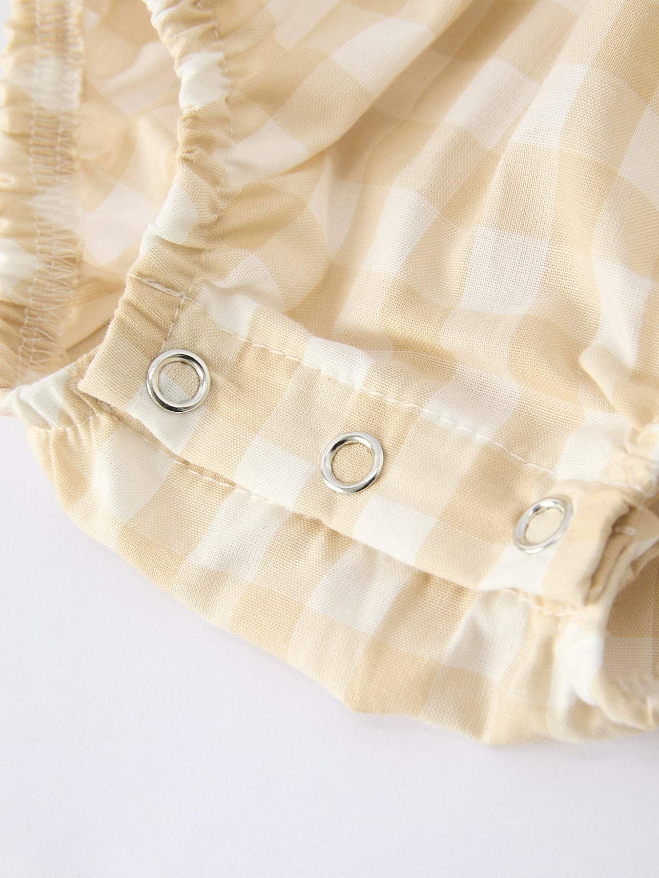 Mommy & Me Plaid Girl Romper - styling detail