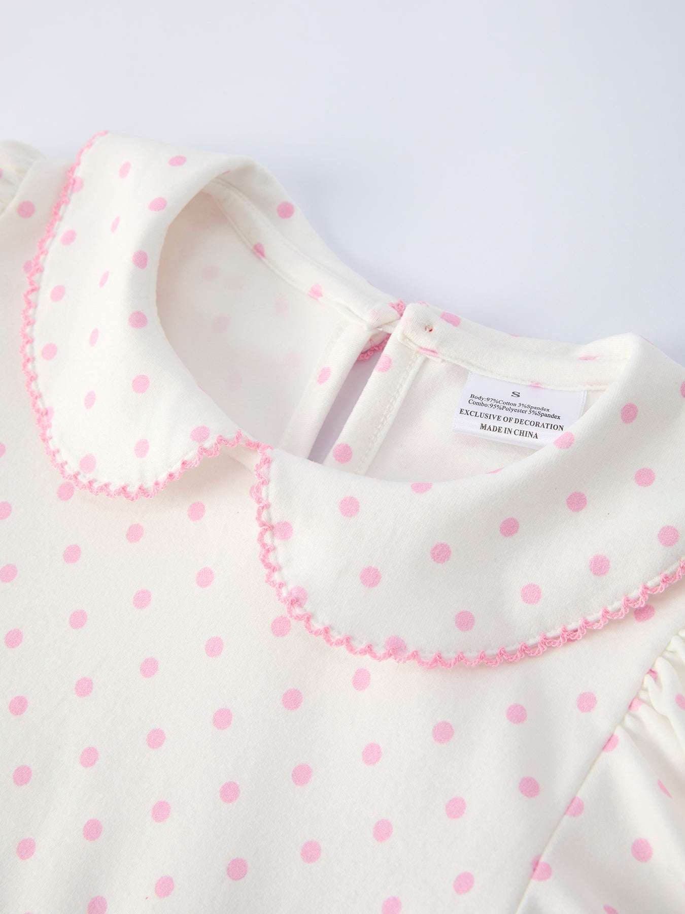Back to School Polka Dot Girls Dress Pencil Bow Applique - back view