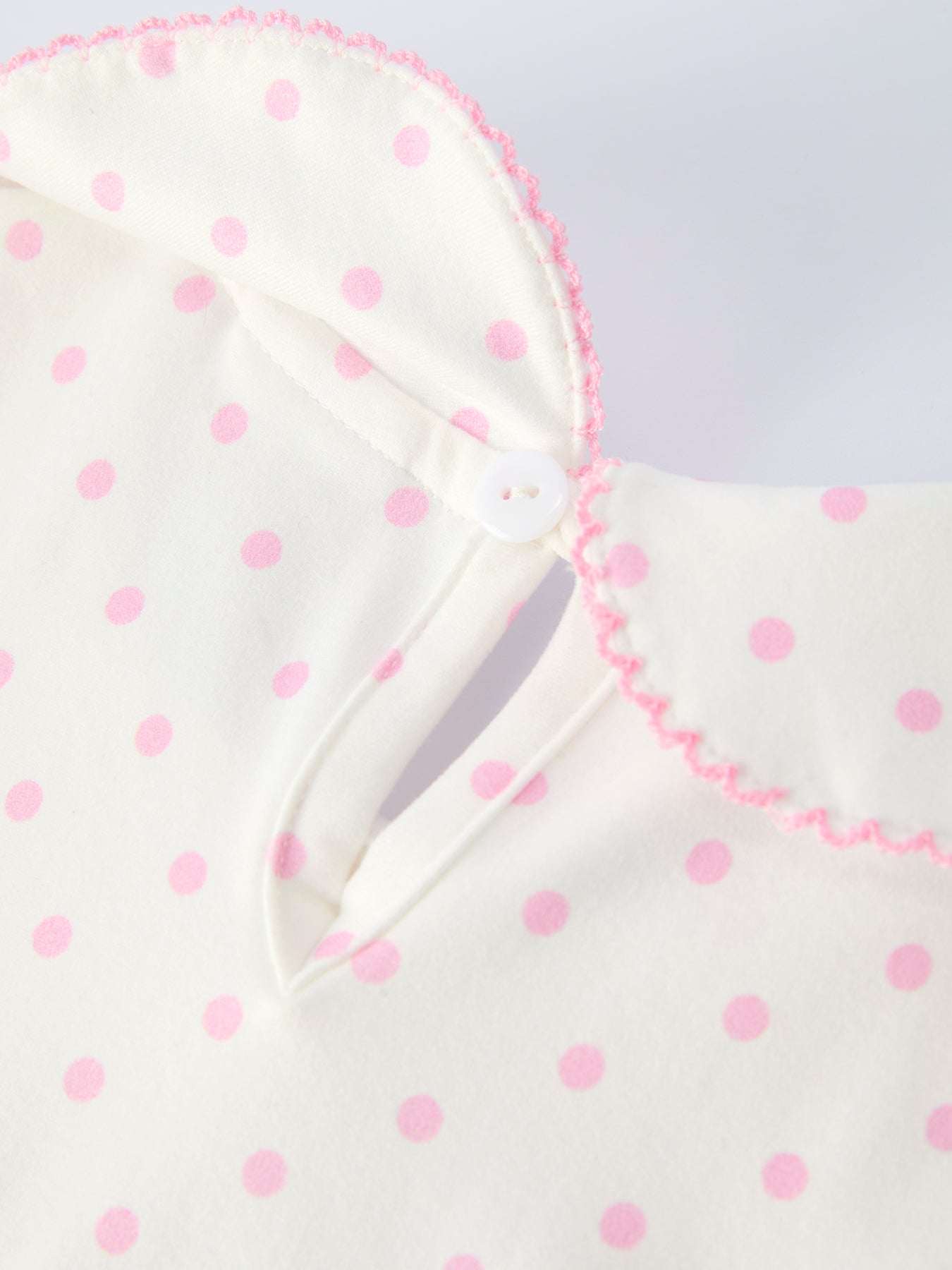 Back to School Polka Dot Girls Dress Pencil Bow Applique - side view