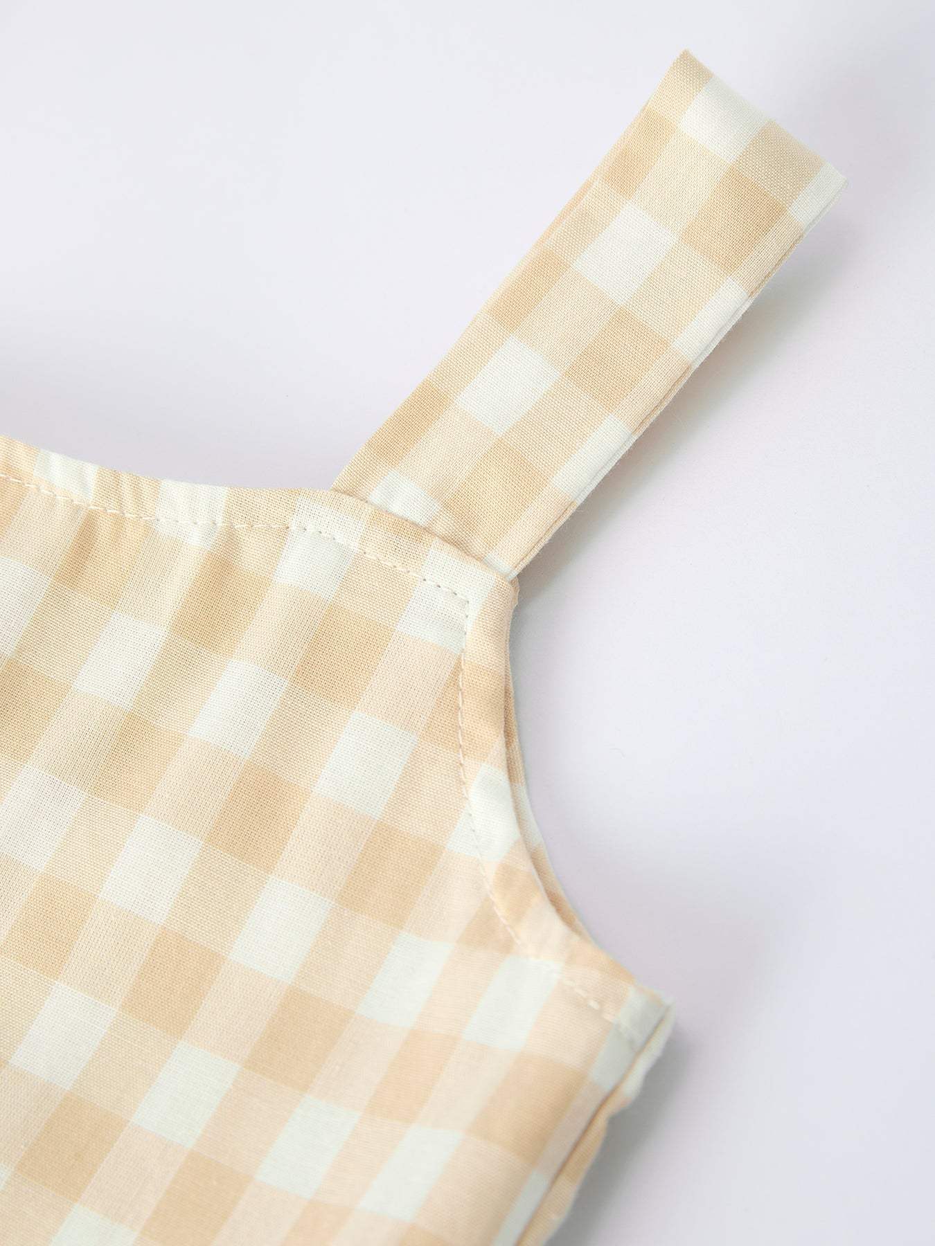 Girls plaid dress side view