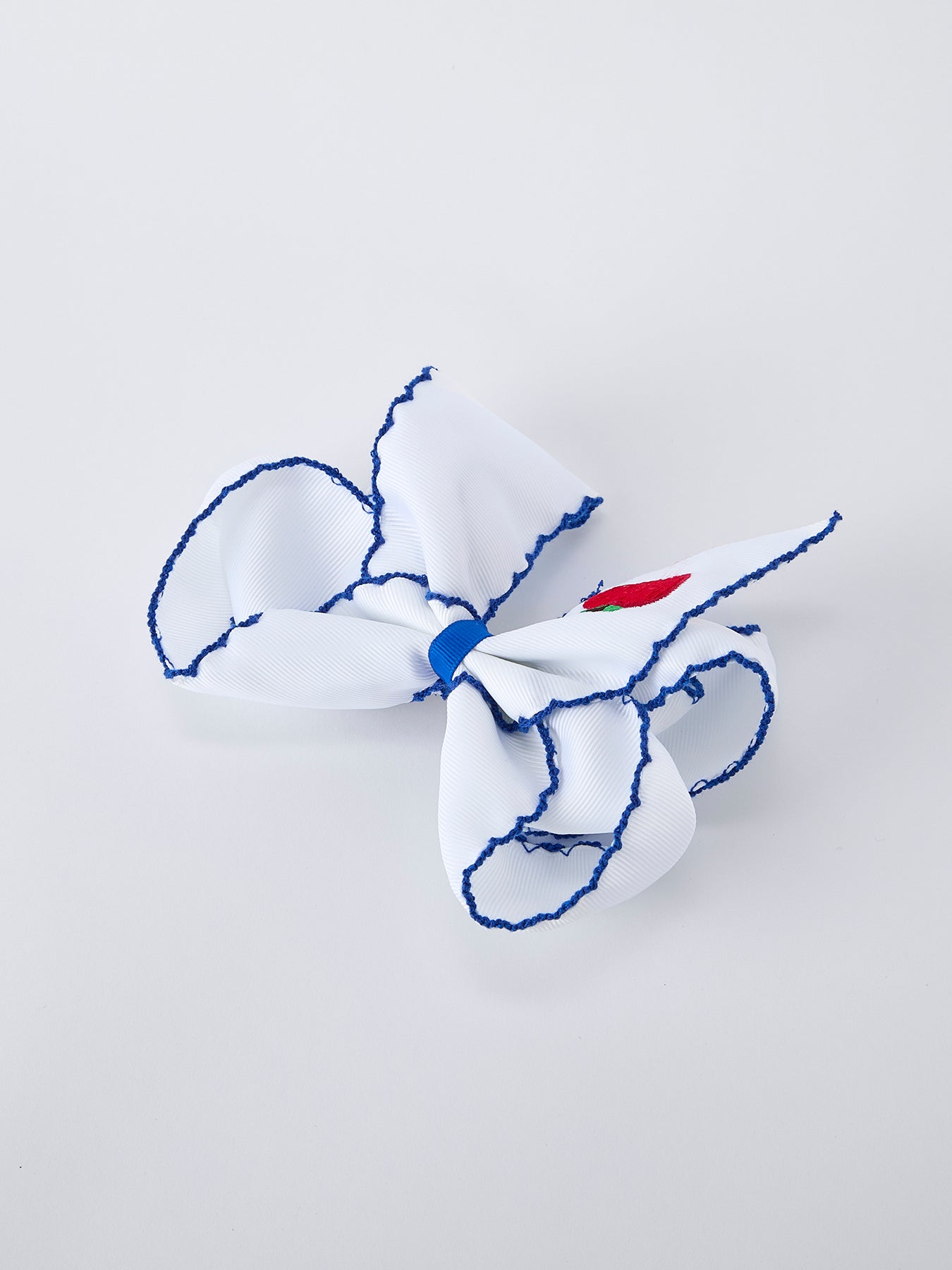 Back to School Apple Bow Hair Clip 6.25 Inch Bows - back view