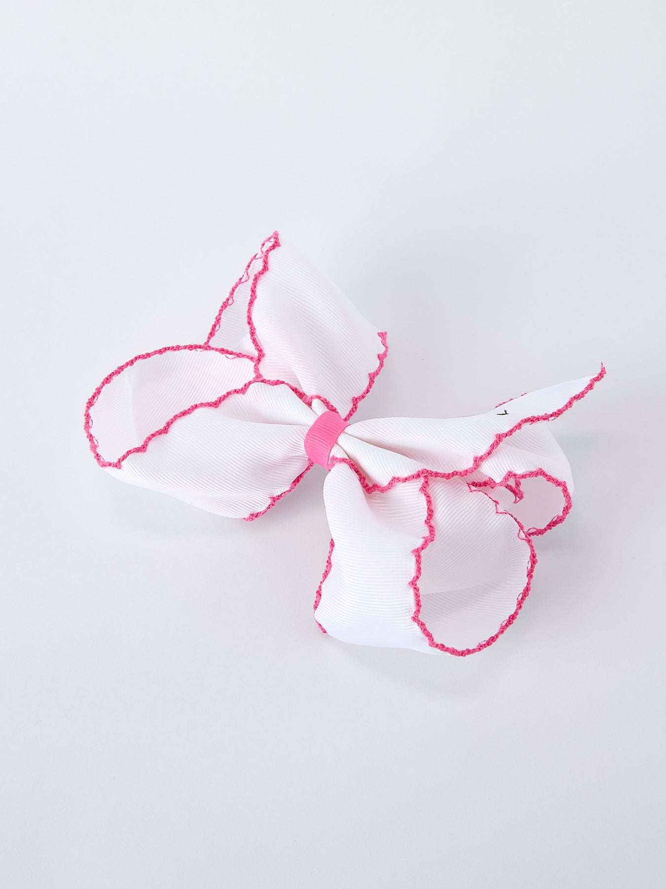 Back to School Pink Pencil Bow Hair Clip 6.25 Inch Bows - back view