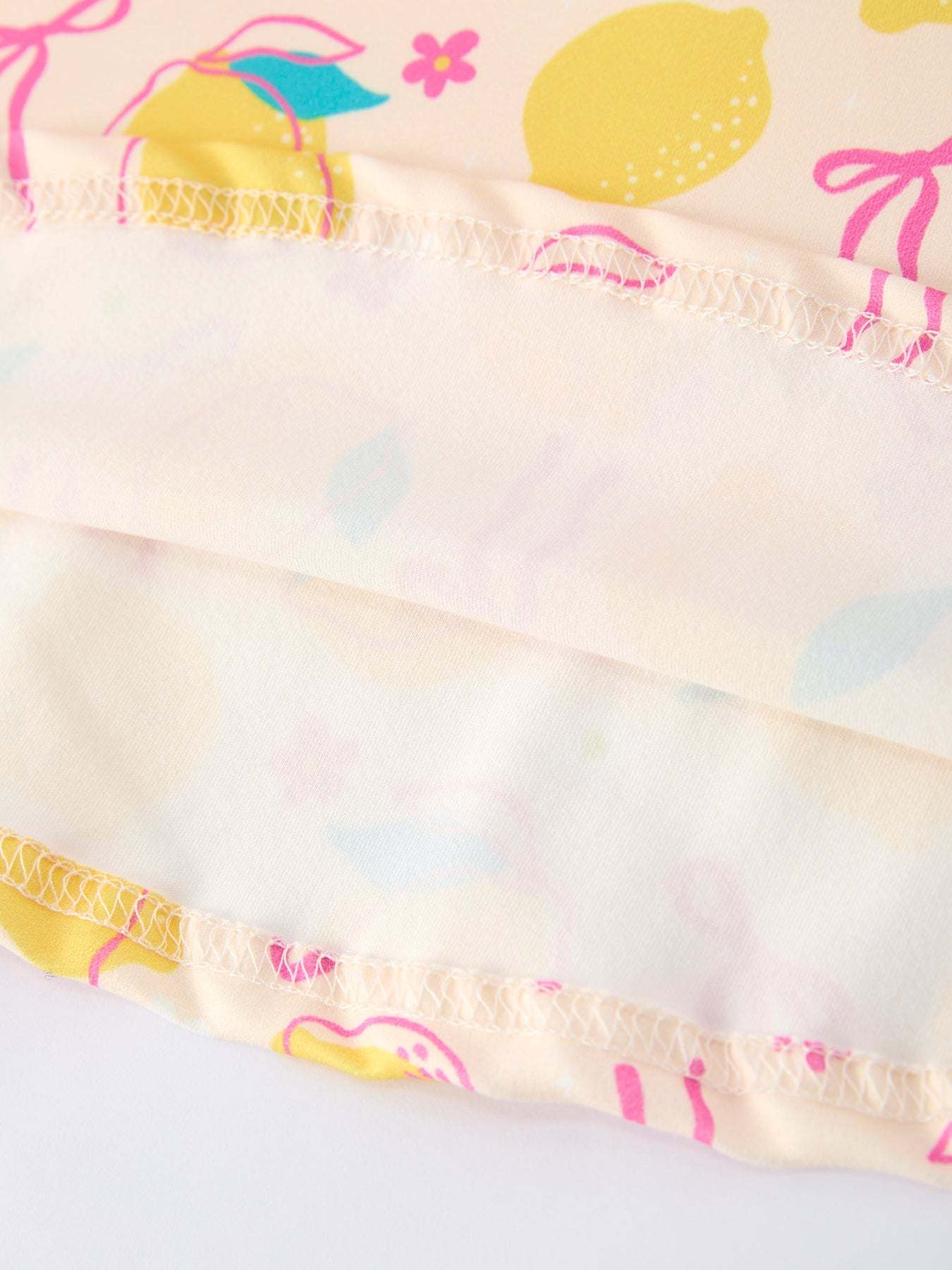 Summer Lemon Bow Print Girl Dress