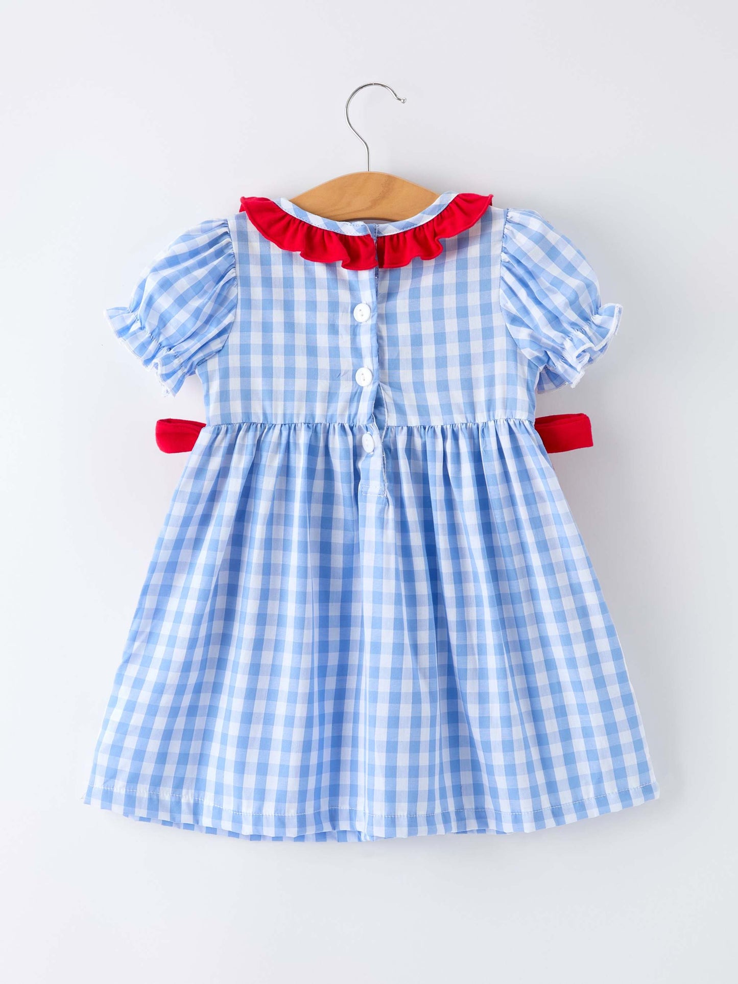 4th of July Plaid Girls Smocked Toddler Girl Dress