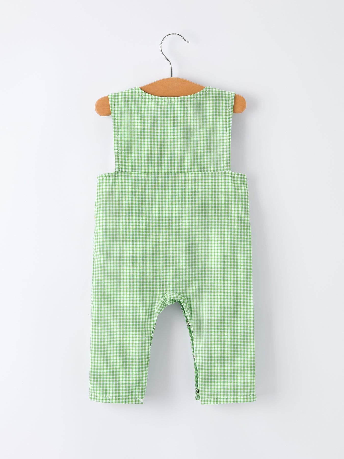 Spring Turtle Smocked Baby Boy Romper