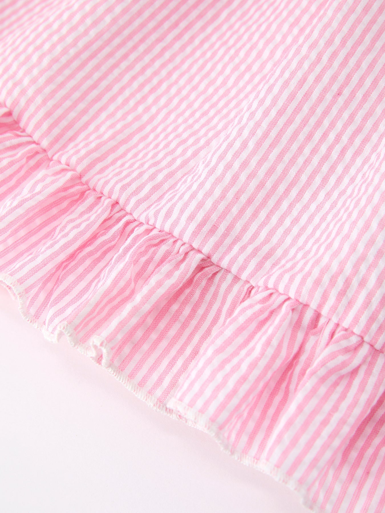 Girls Back To School Bow Twirl Dress Ruffle Applique Pink - side view