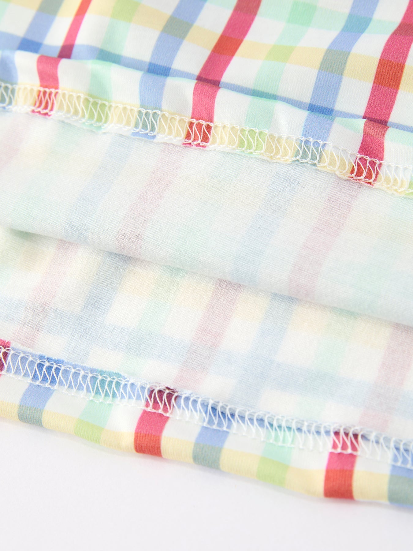 Girls Back To School Dog Plaid Twirl Dress - fabric and material close-up