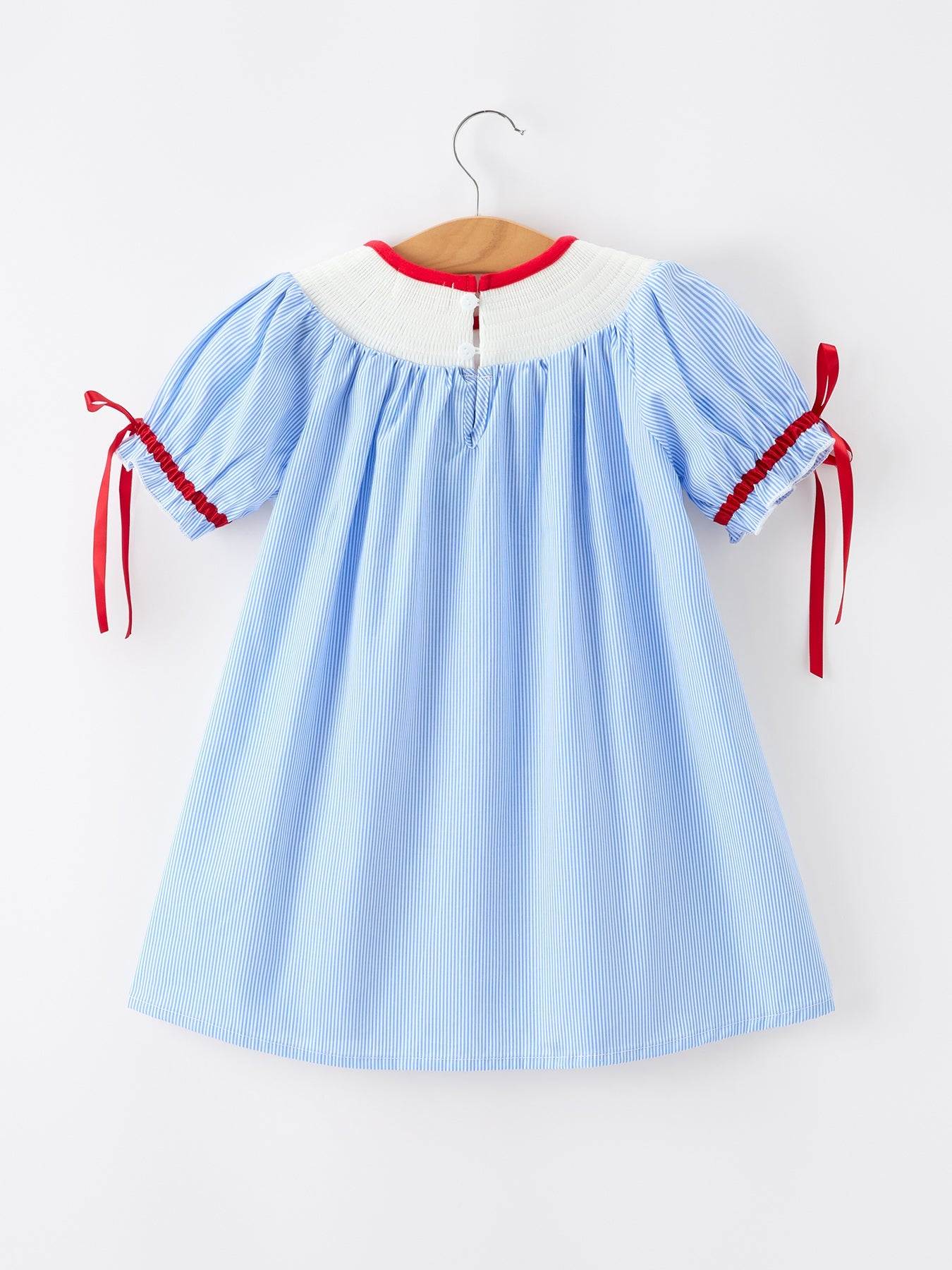 Back To School Apple Pencil Embroidery Dress - detail view