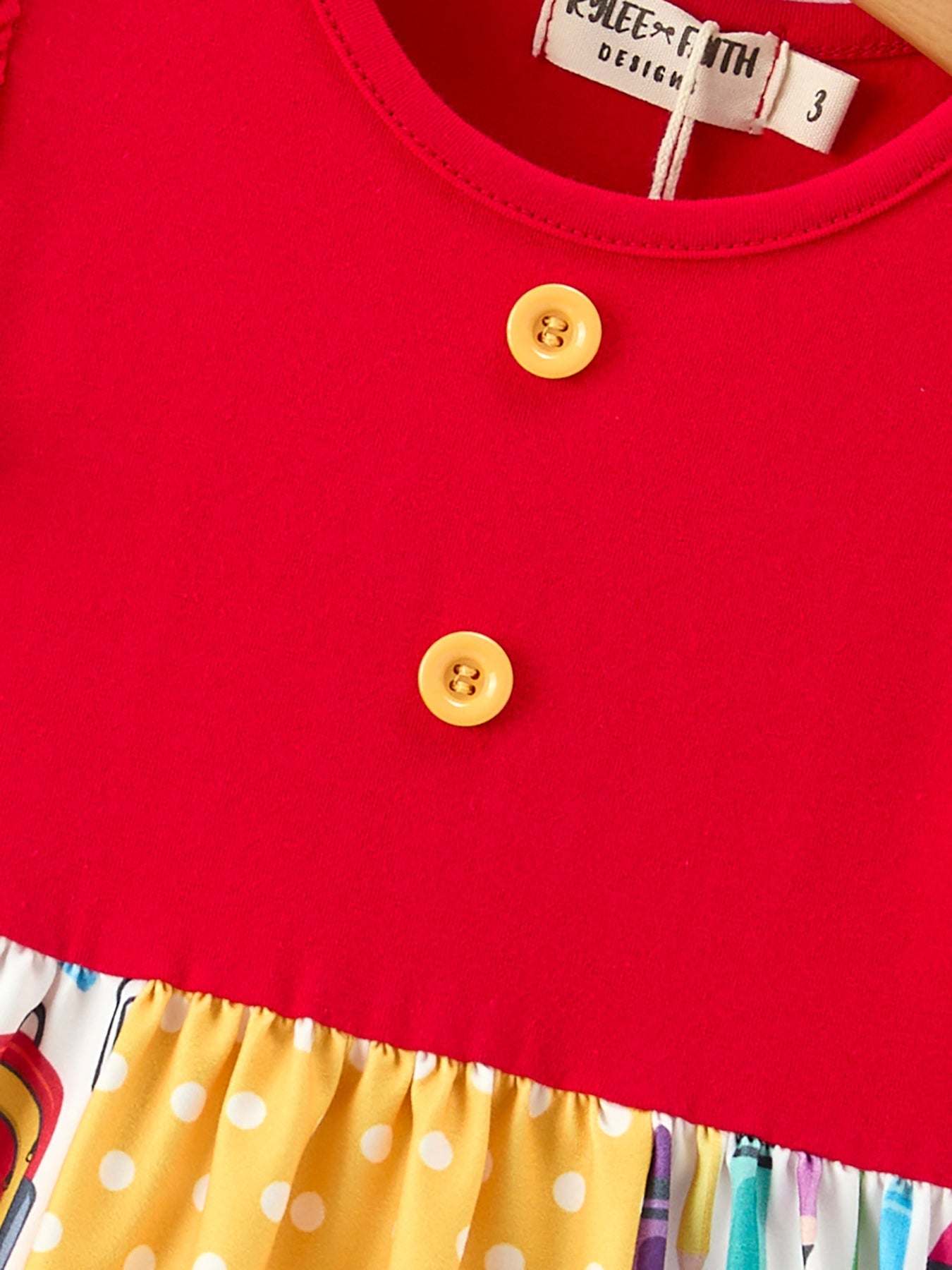 Girls pencil twirl dress patchwork detail