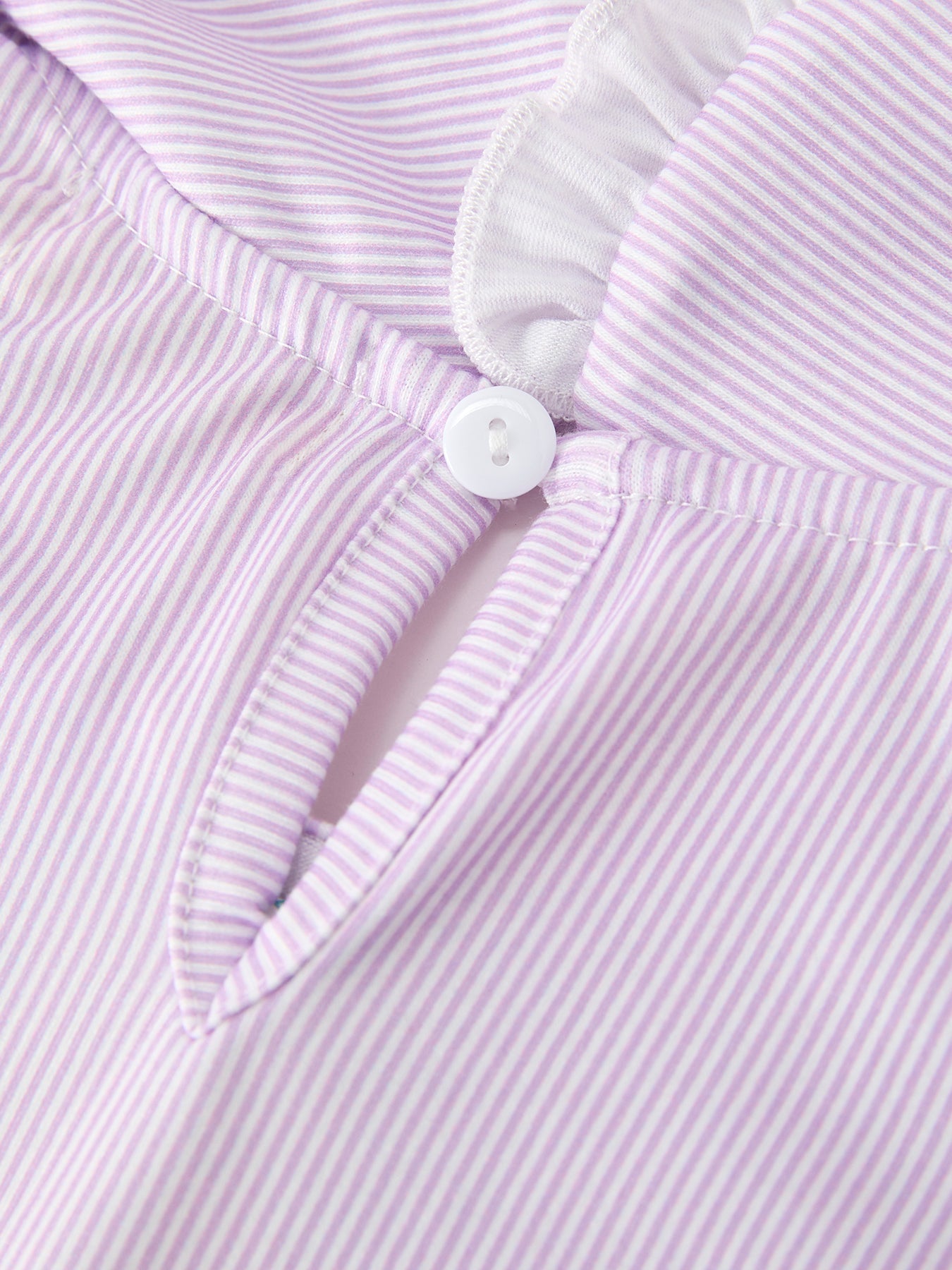 Back To School Pencil Applique Girls Purple Dress Petals Collar Ruffle - fabric and material close-up