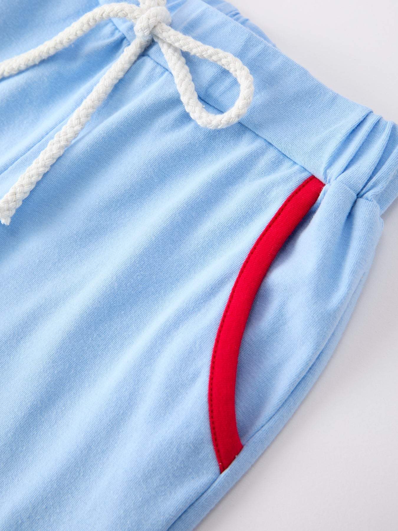 4th of July Flag Boys Set Short Sleeve Top Shorts Outfit - back view
