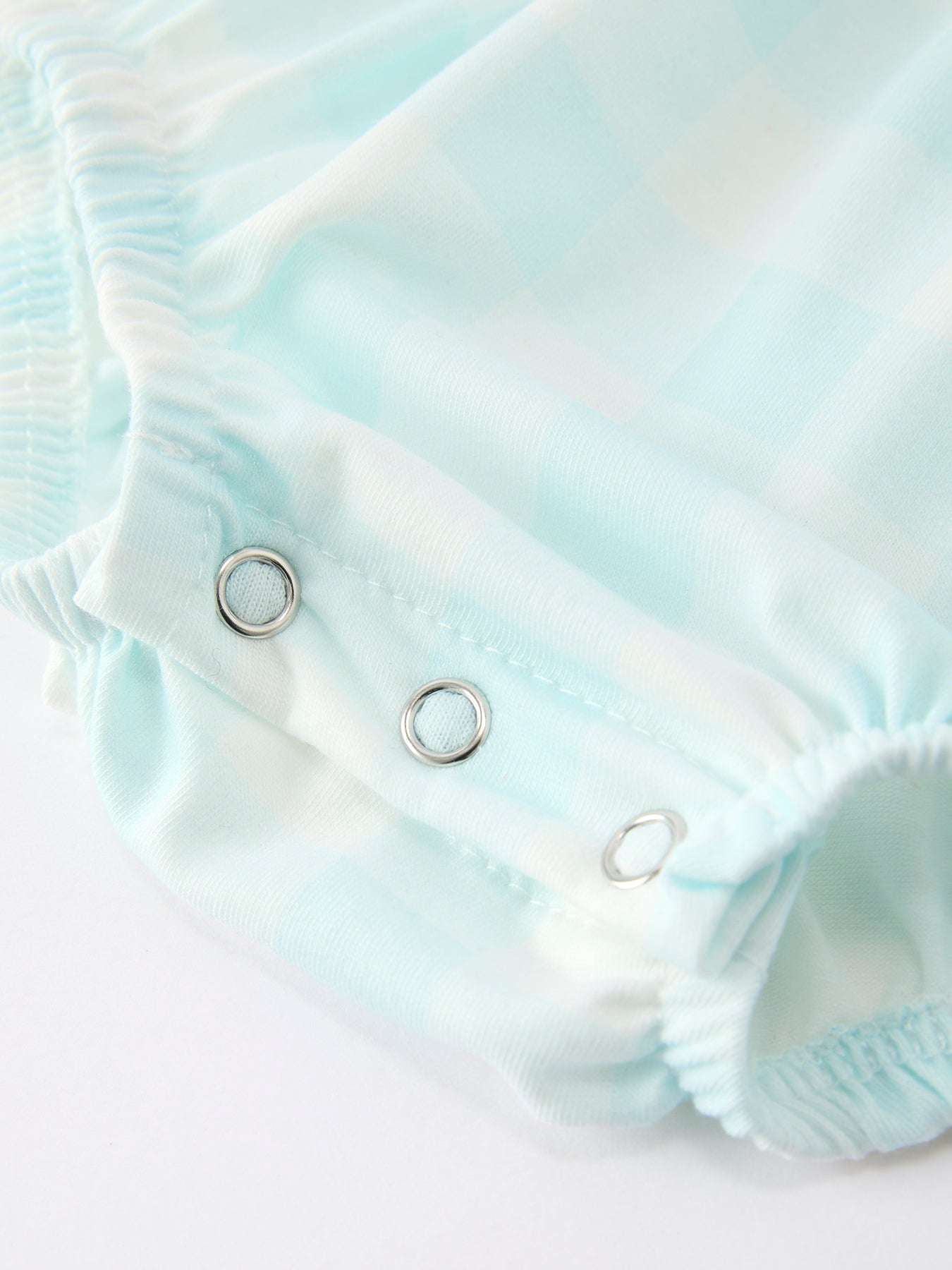 Spring Plaid Bow Girls Romper Smocked Petals Collar Puff Sleeve