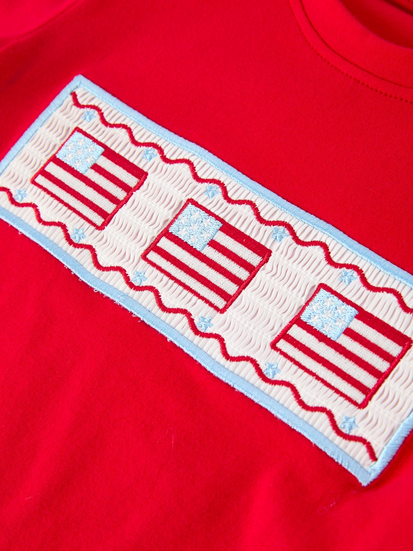 4th of July Flag Boys Set Short Sleeve Top Plaid Shorts