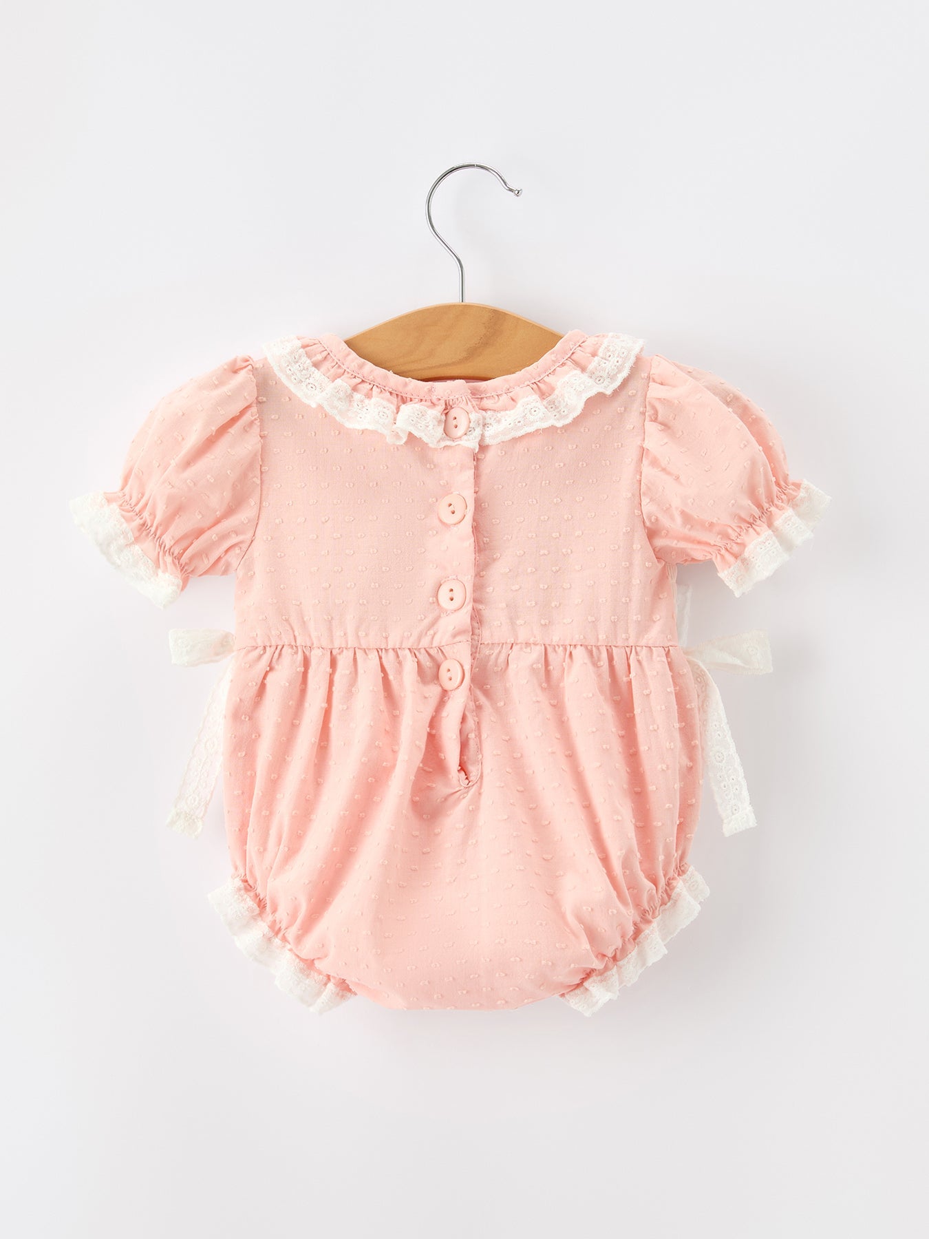 Western horse romper puff sleeve detail view