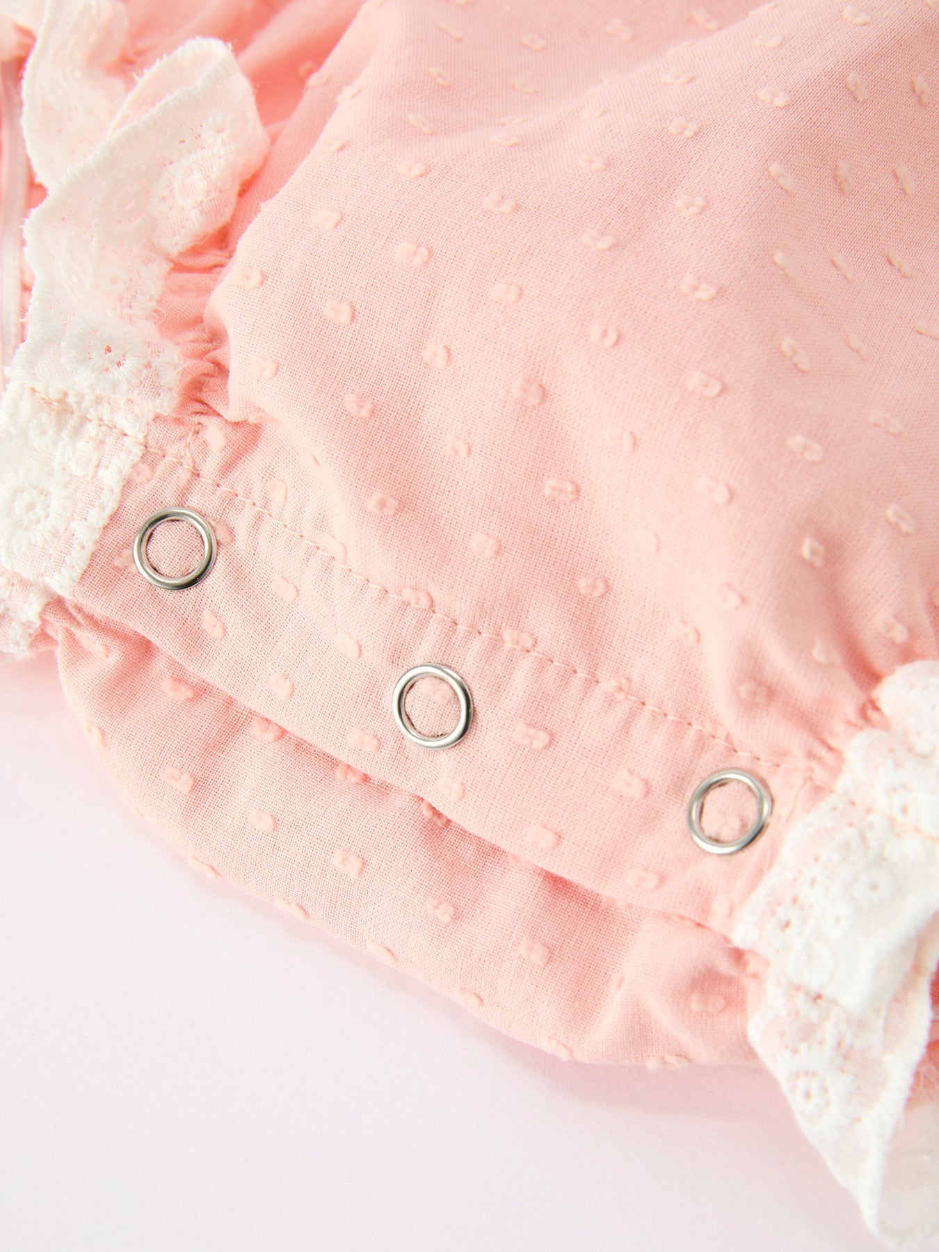 Western horse lace collar romper side view