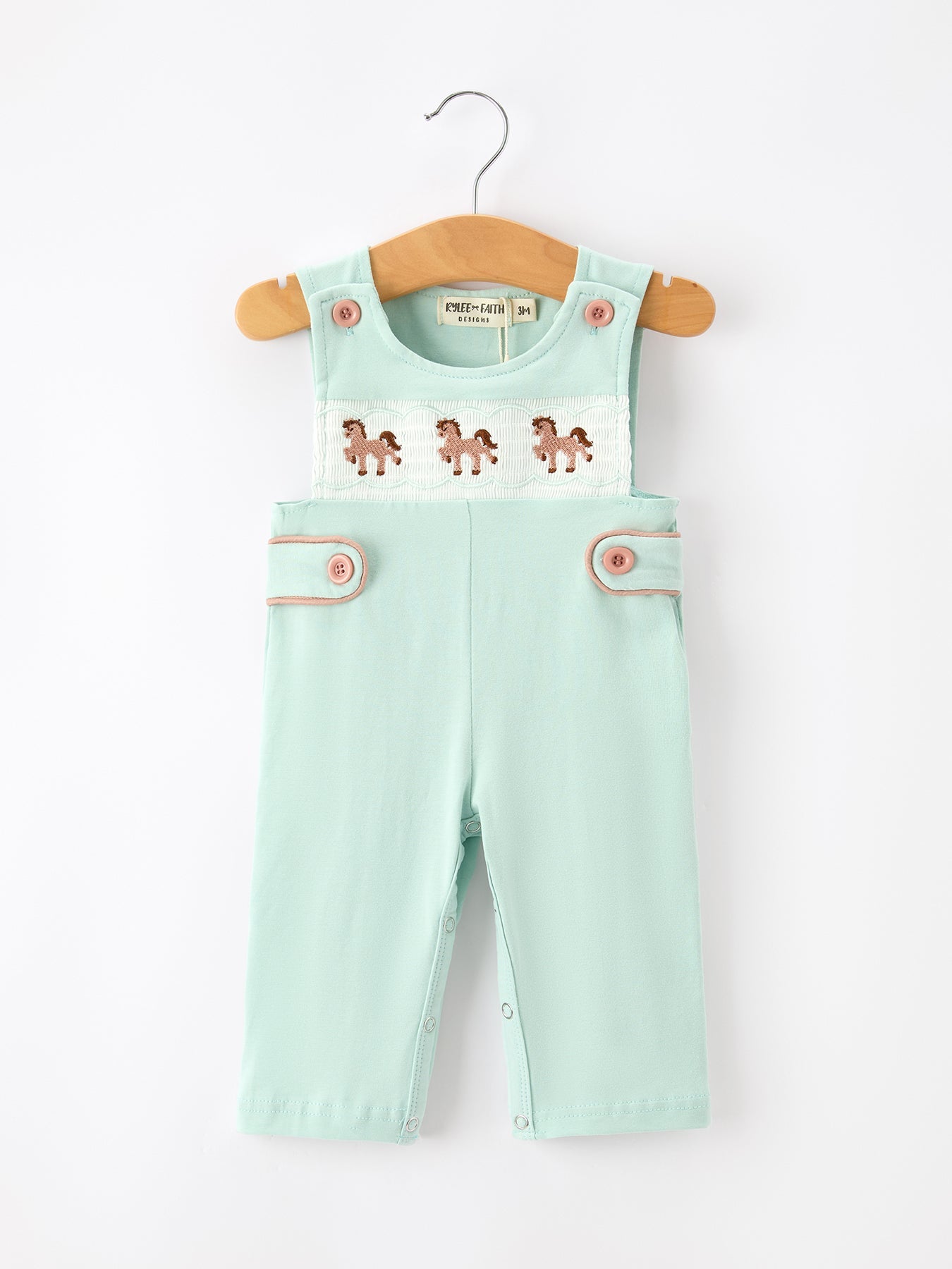 Western horse embroidery boys sleeveless jon jon romper front view