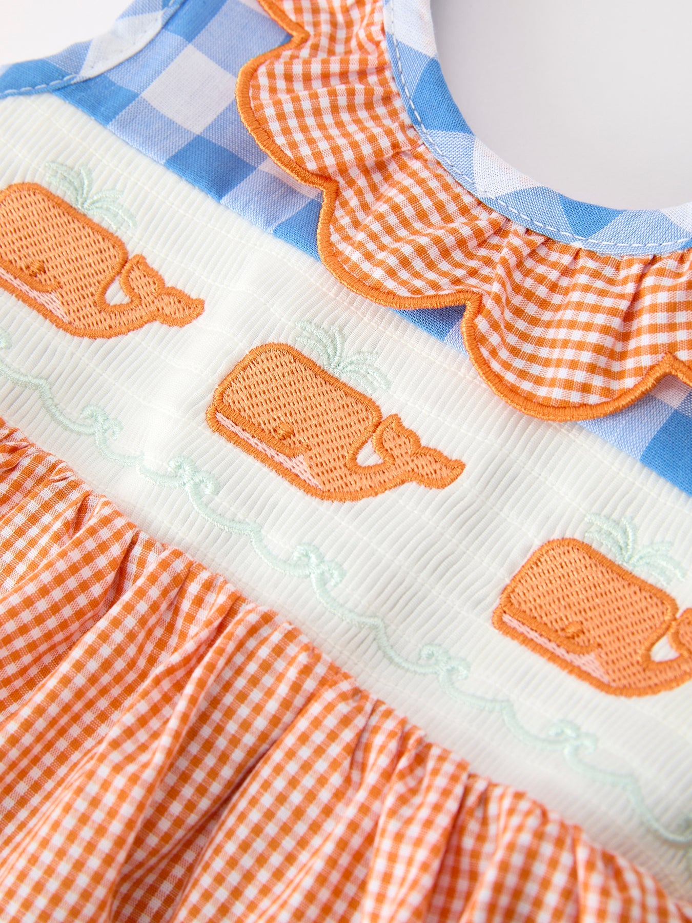 Summer whale girls romper back view