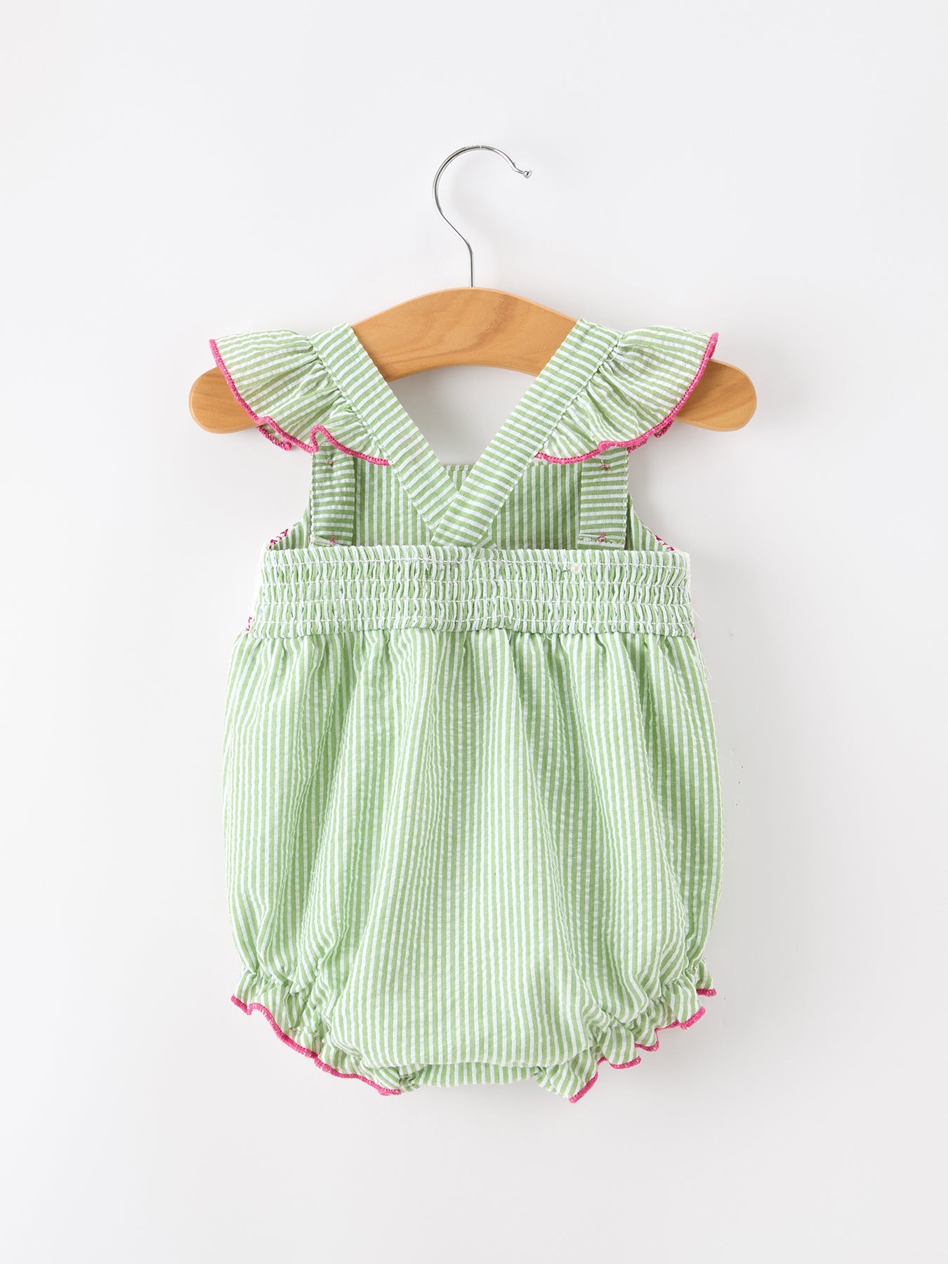 Western boots cactus stripe romper detail view