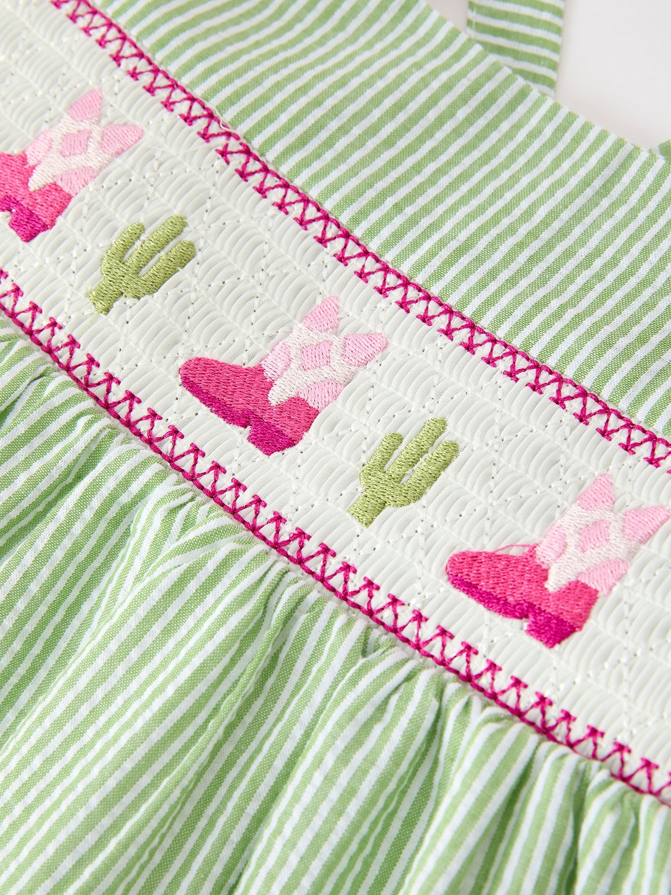 Western boots cactus girls dress back view