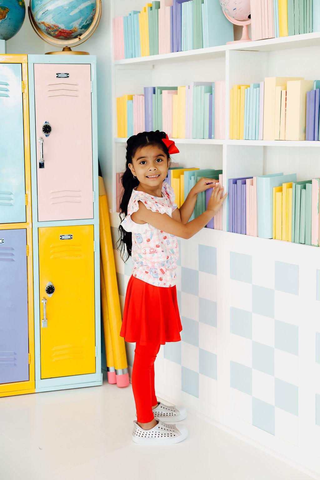 School Days S/S Ruffle Tee