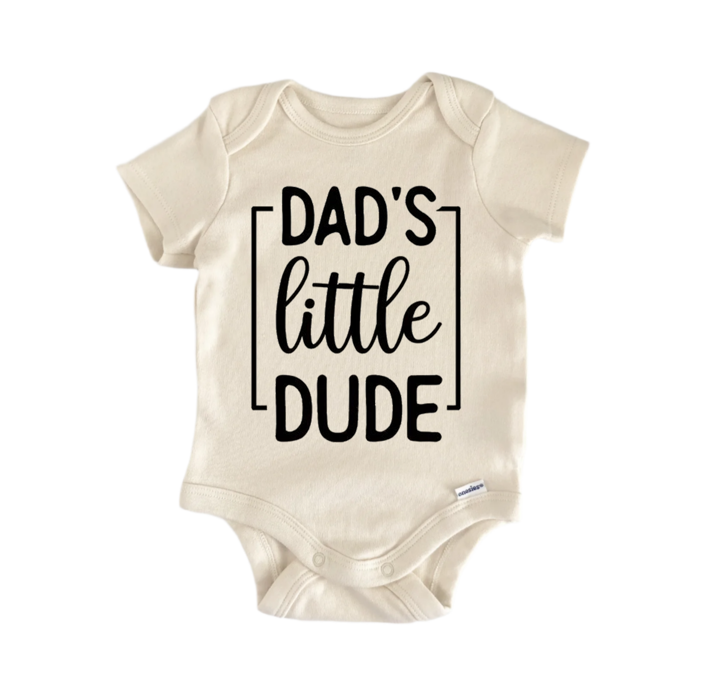 Dad's Dude newborn baby onesie front view