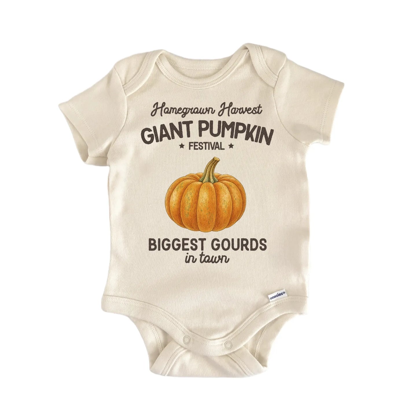 Giant Pumpkin Gourd Fall Farm Baby Gift Baby Bodysuit