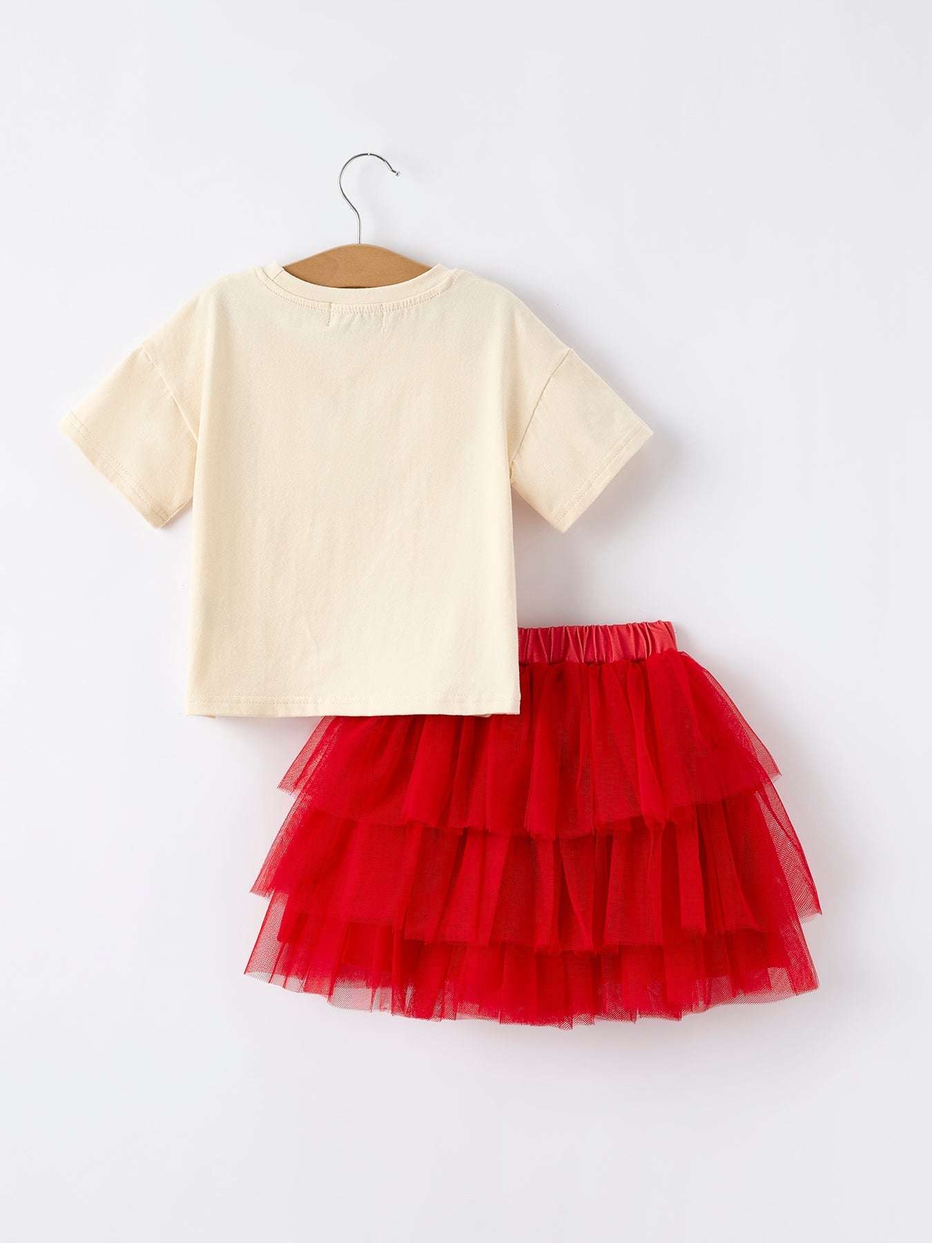 4th of july  Cherry Print Tulle Dress