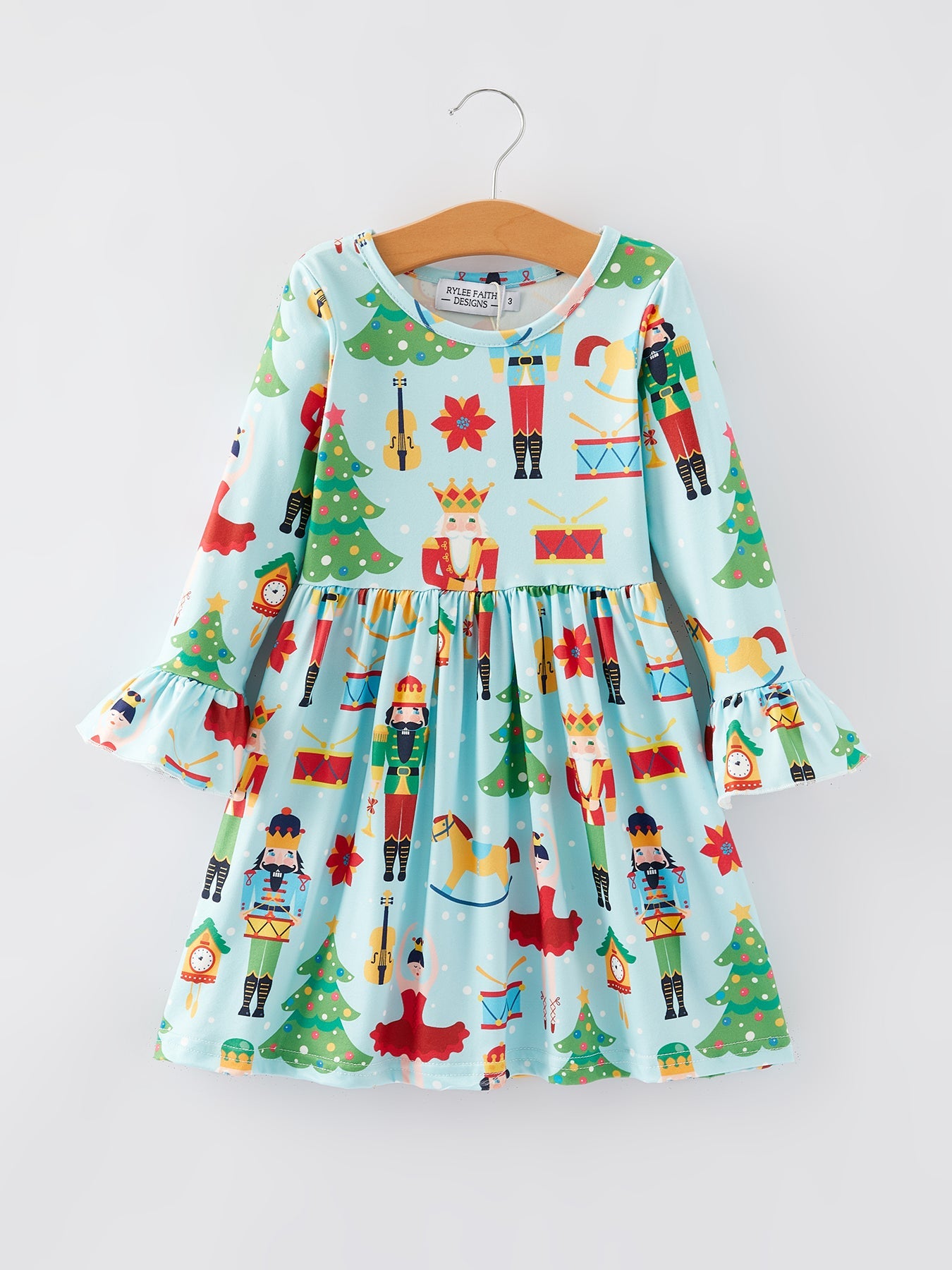 Christmas Character Print Girls Dress