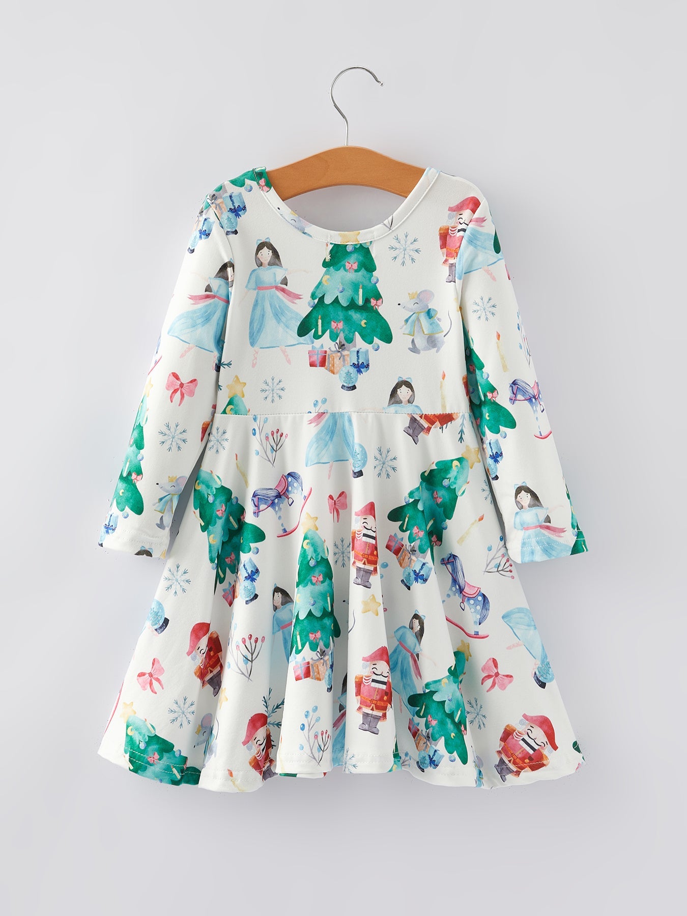 Christmas Character Print Girls Dress