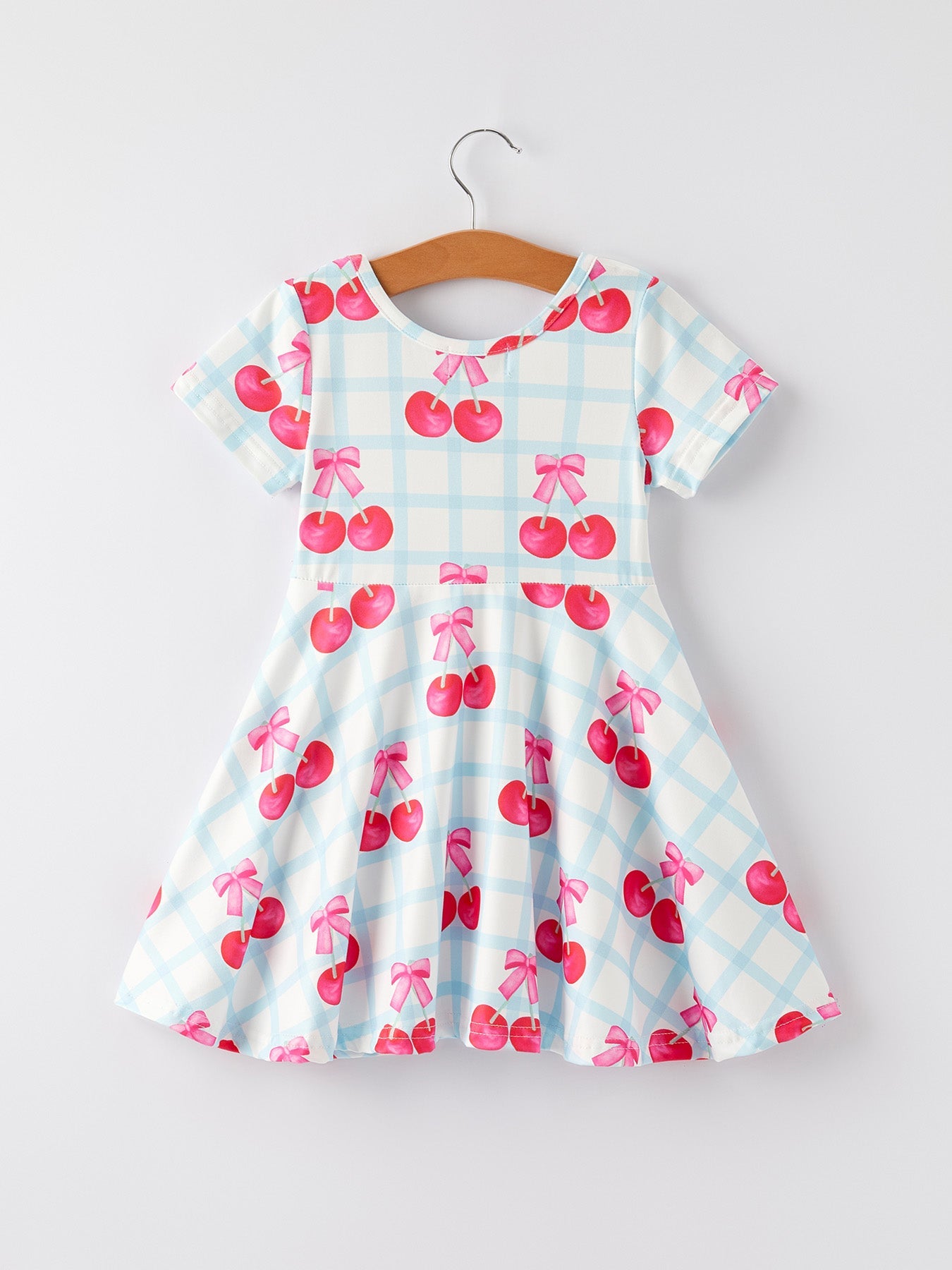 Cherry Plaid Girls' Dress