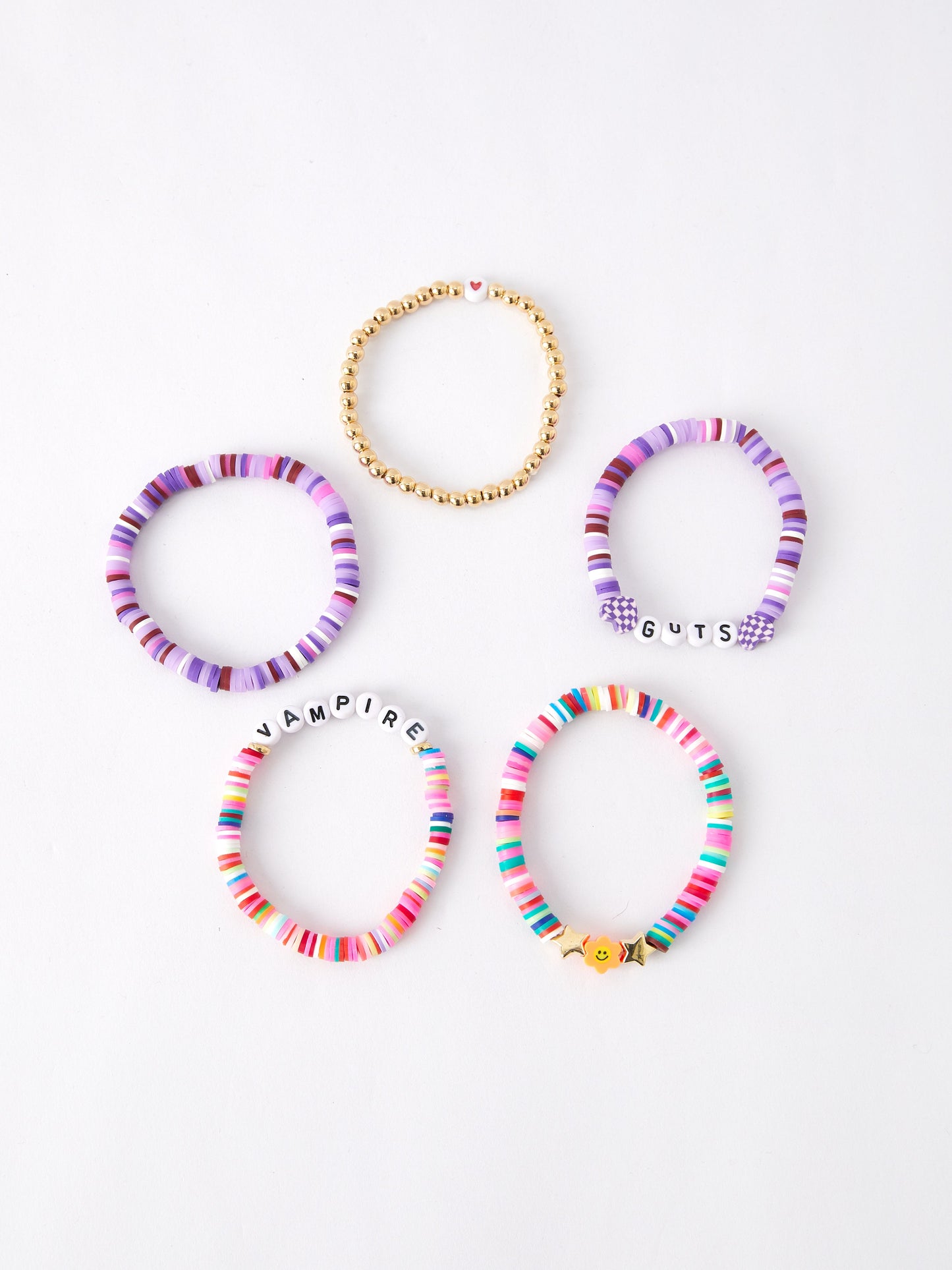 Taylor bracelet elastic beaded "vampire guts" letter bracelet