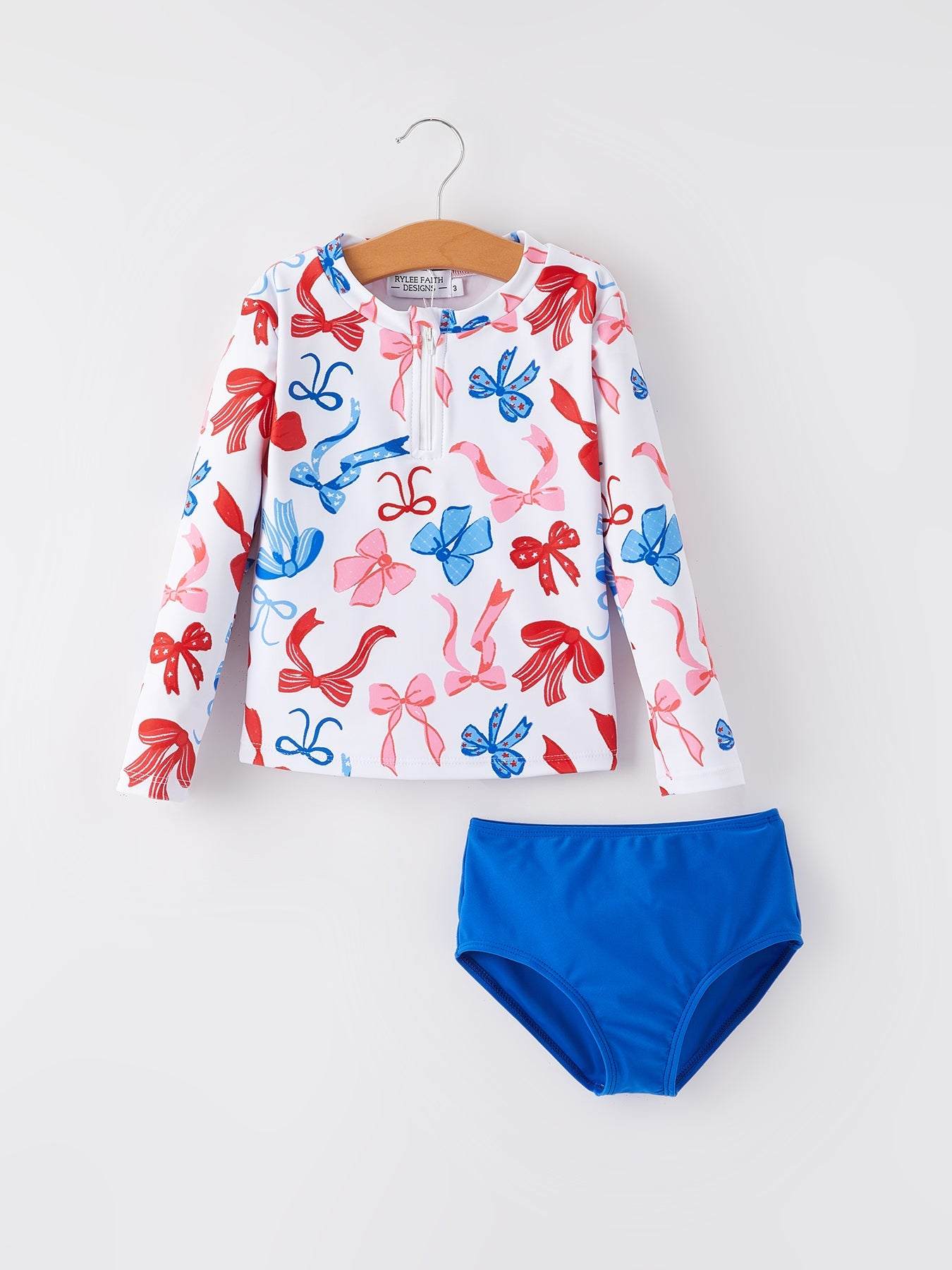 4th of July Bow Boutique Swimsuit - front view