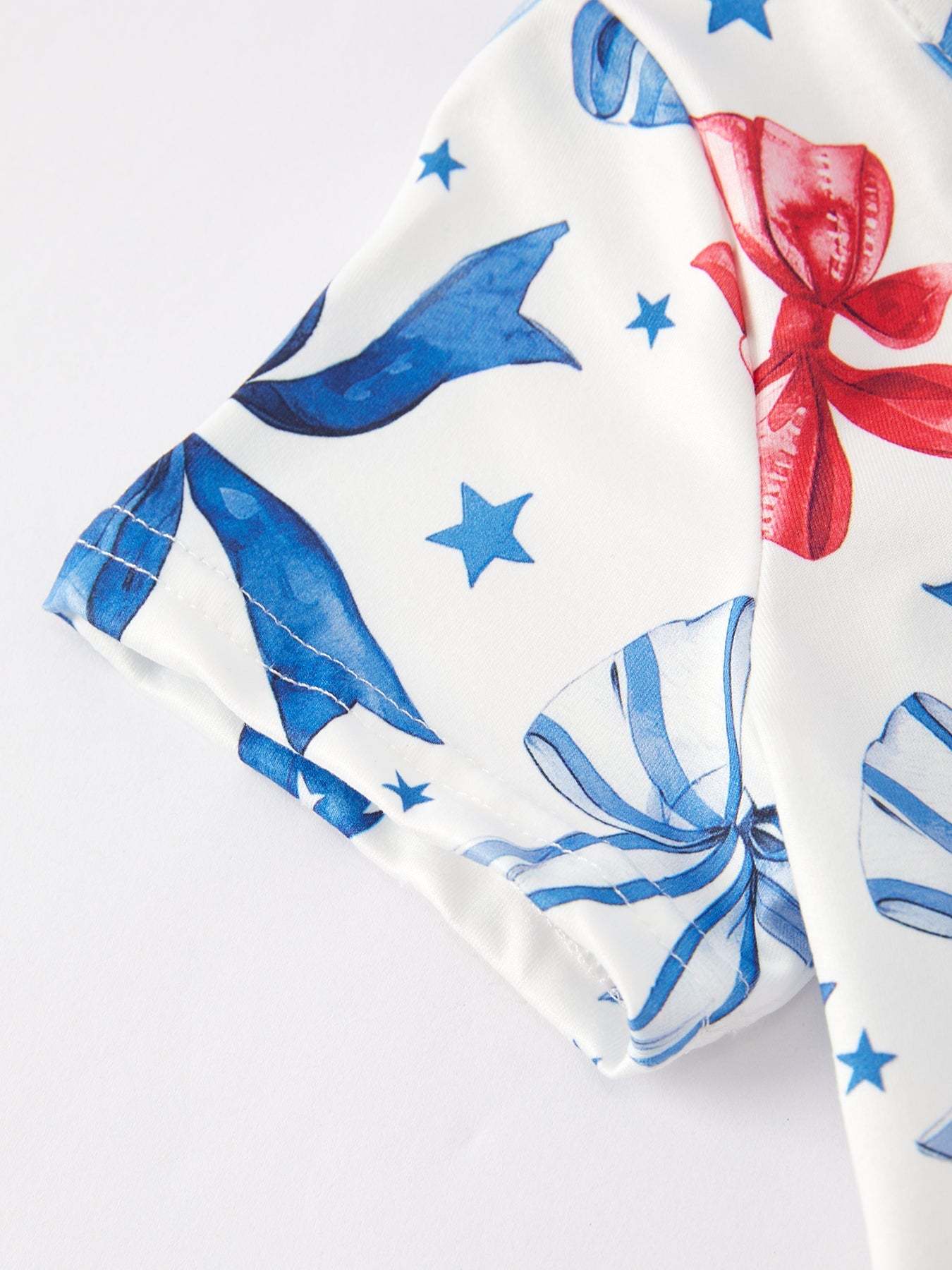 4th Of July Bow Star Girls Dress, additional product view