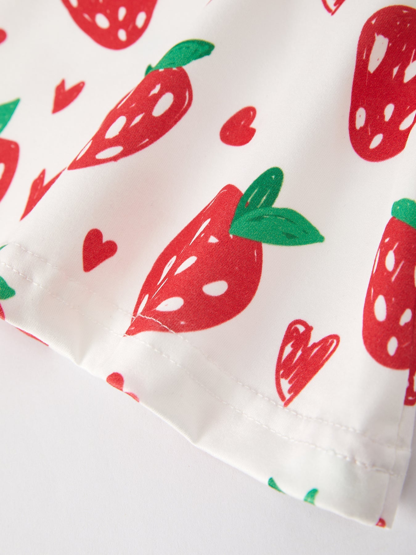 Girls Strawberry Flared Pants Set