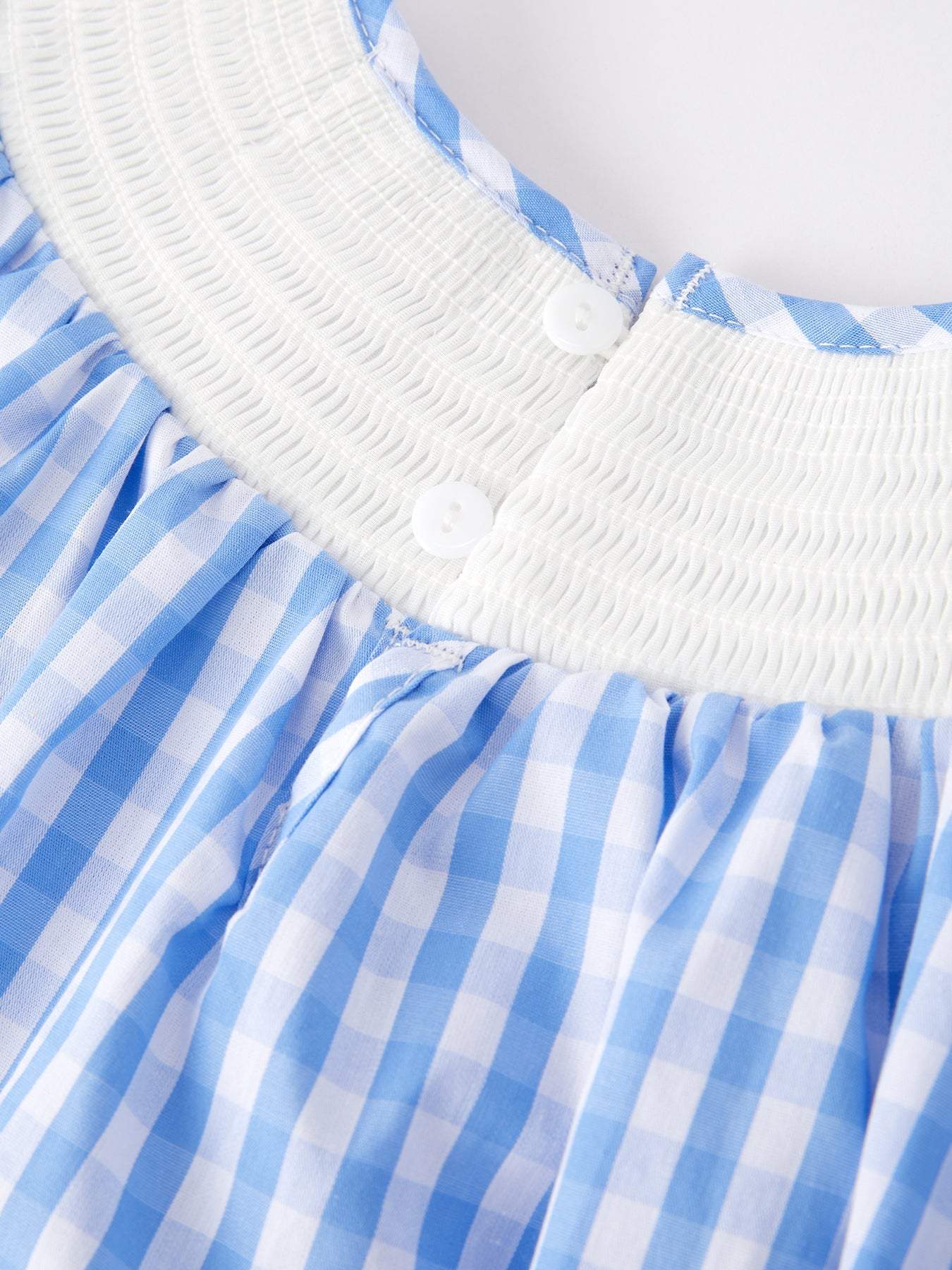 4th of july Flag Embroidery Smocking Girls Dress, side view
