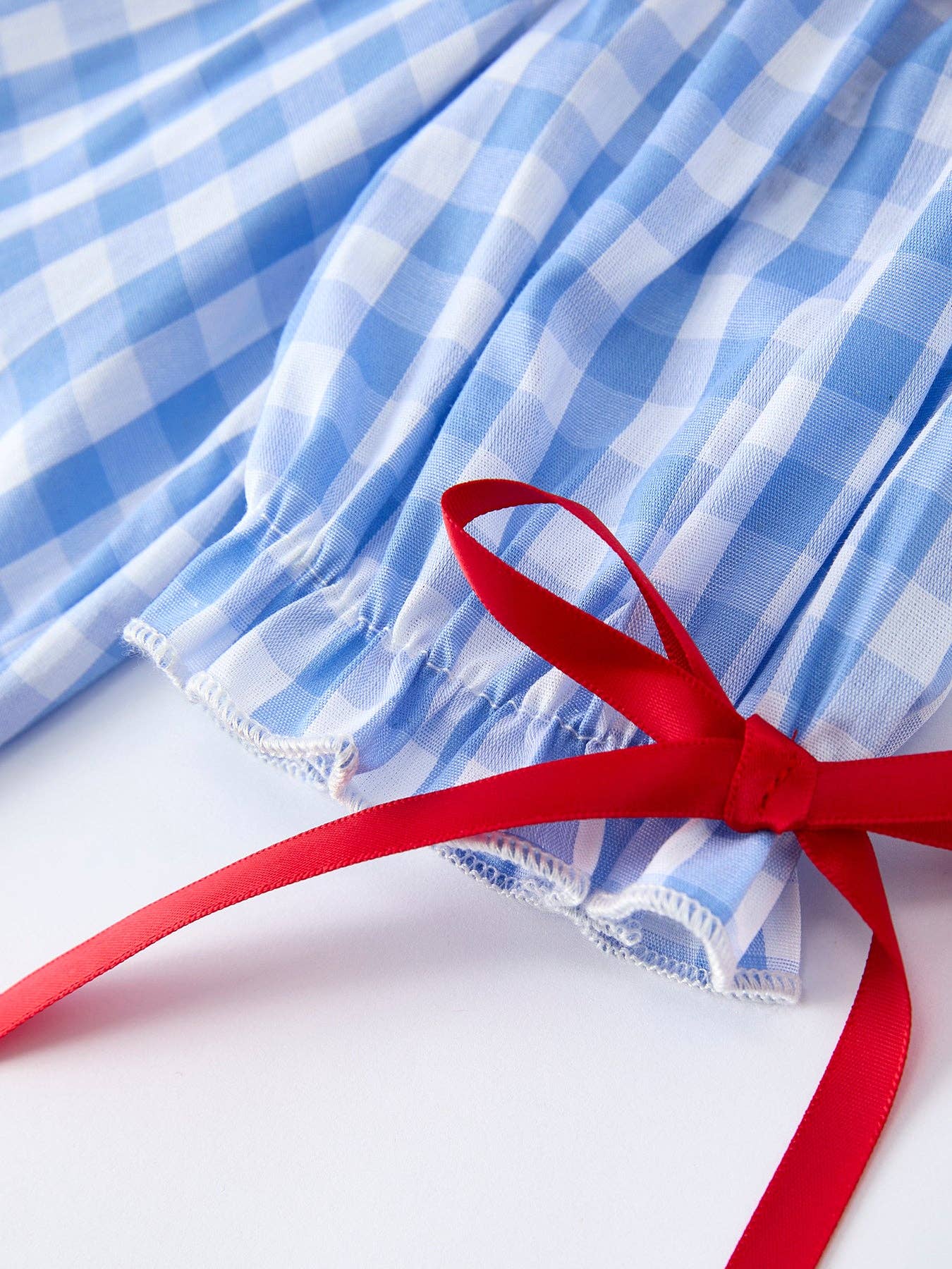 Rylee Faith Designs - Girls Summer Strawberry Bow Embroidered Smocked Dress