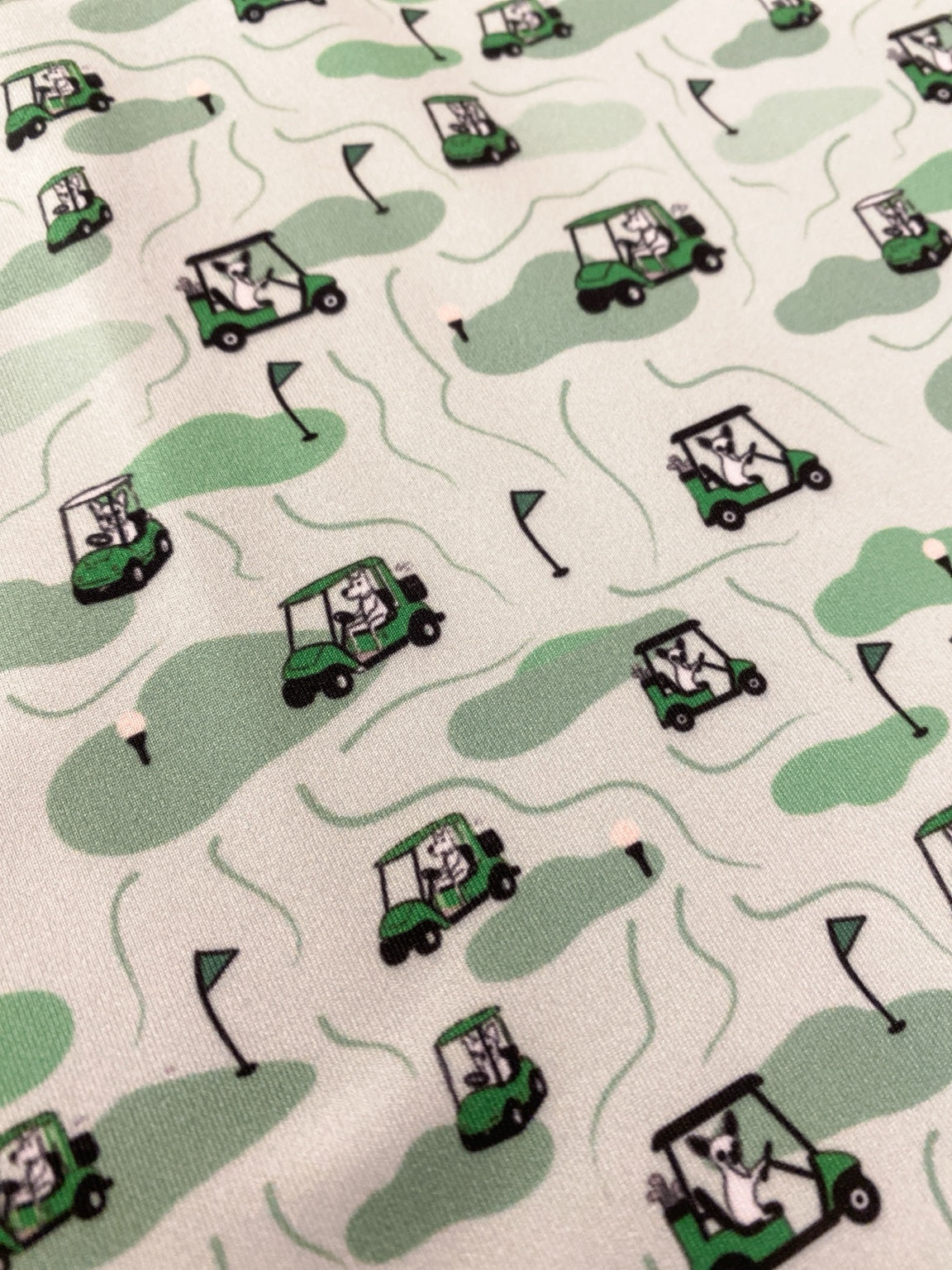 Boys Golf Cart Dog Performance Polo