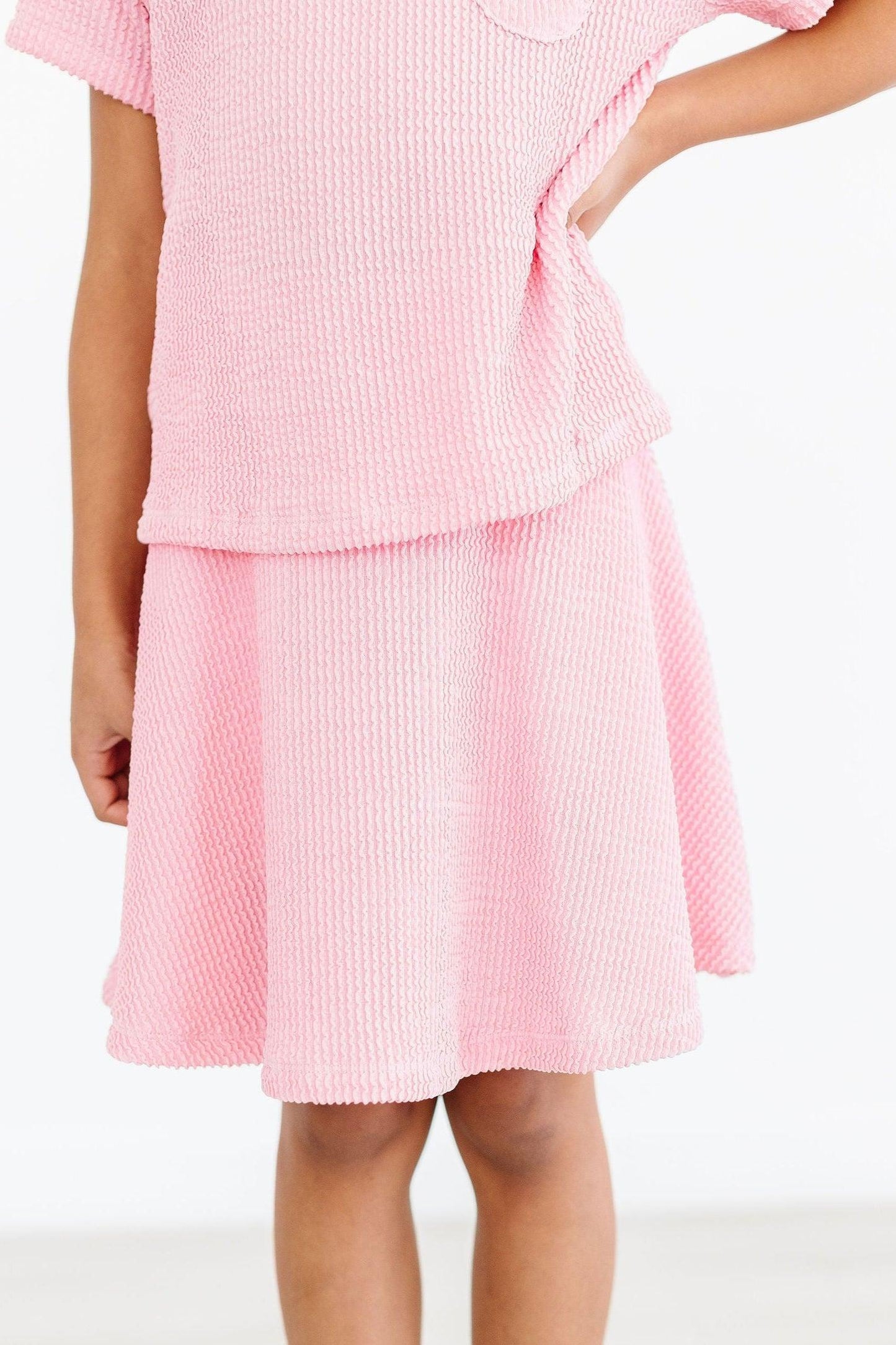 Bubblegum Pink Scrunchy Twirl Skort