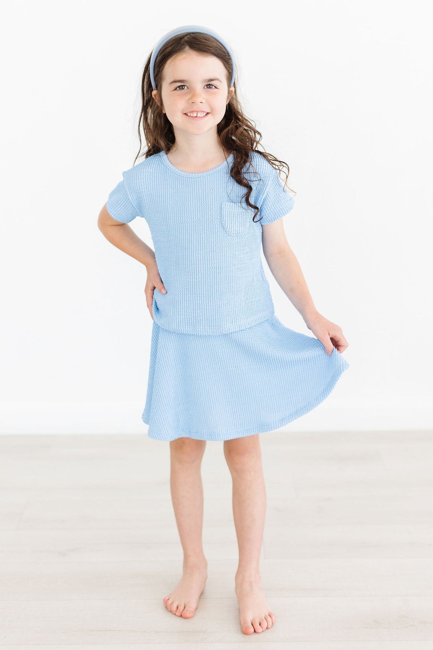 Sky Blue Scrunchy Pocket Tee