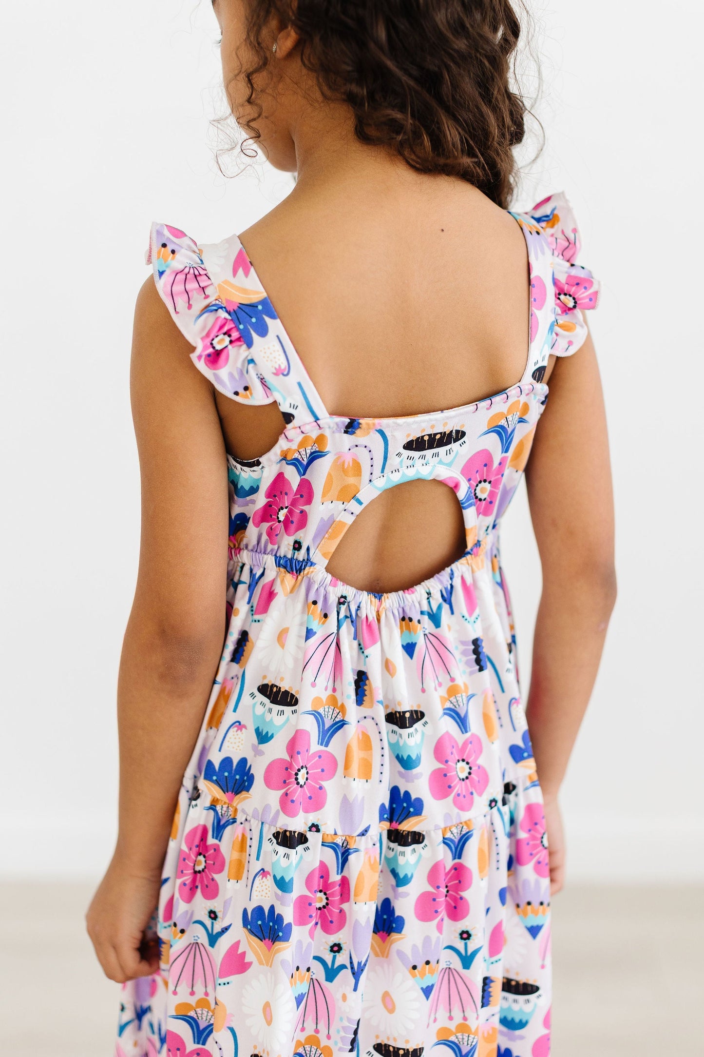 Tulip Blooms Ruffle Maxi Dress