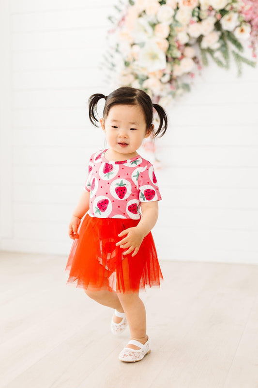 SALE Strawberry Fields Tutu Bodysuit