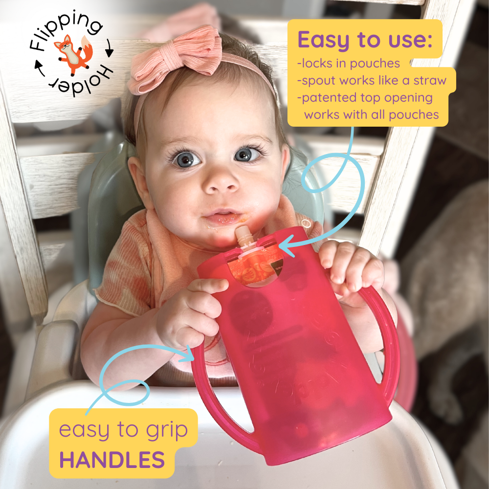 2-in-1 pouch and juice box holder with handles