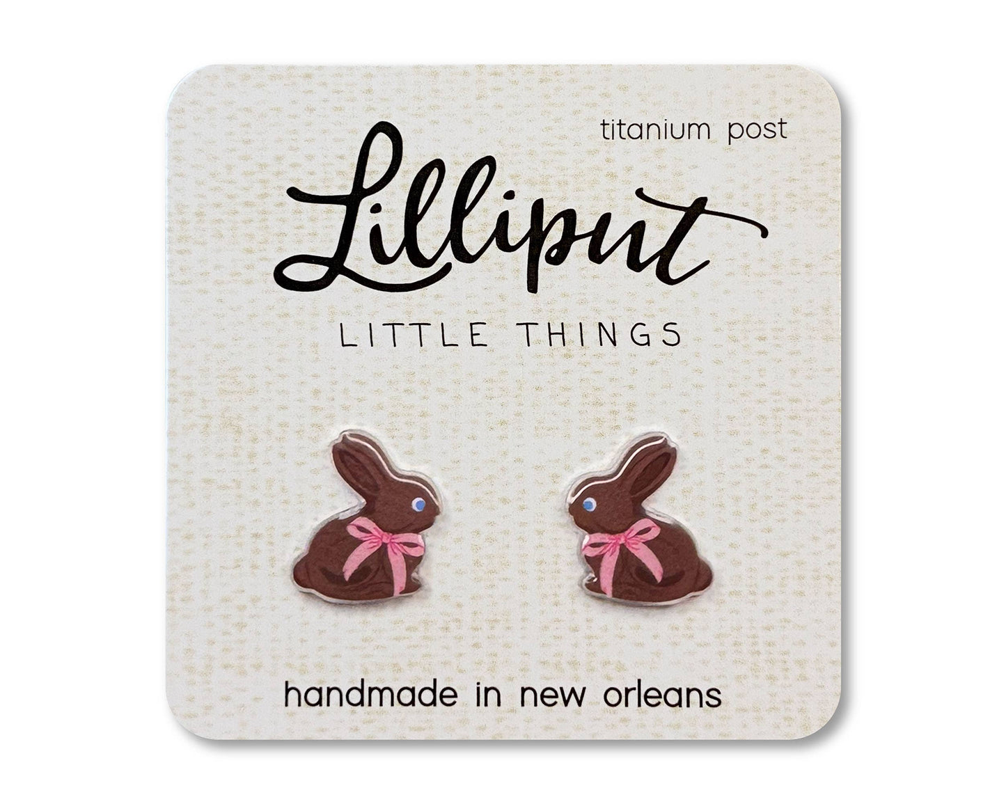 Lilliput Little Things - Chocolate Easter Bunny Earrings