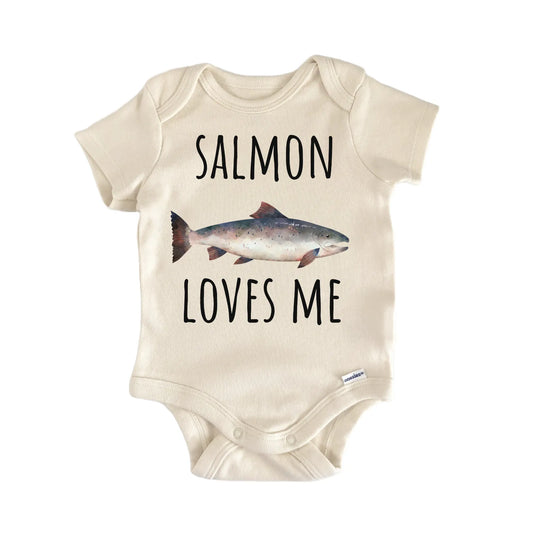Atlantic Salmon Freshwater Fishing Baby Gift Baby Bodysuit