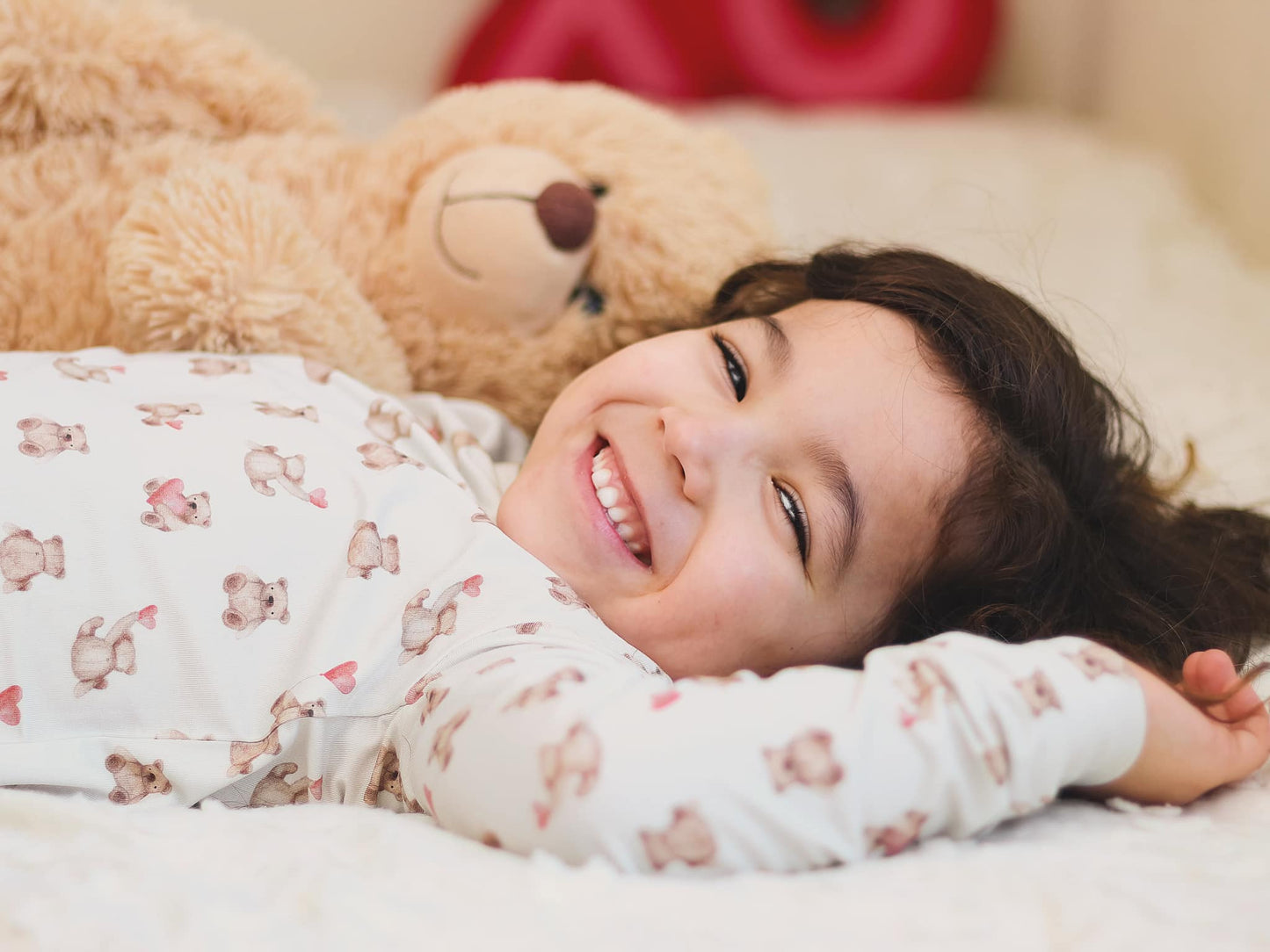 Valentines Teddy Bear 2pc Bamboo Pajamas