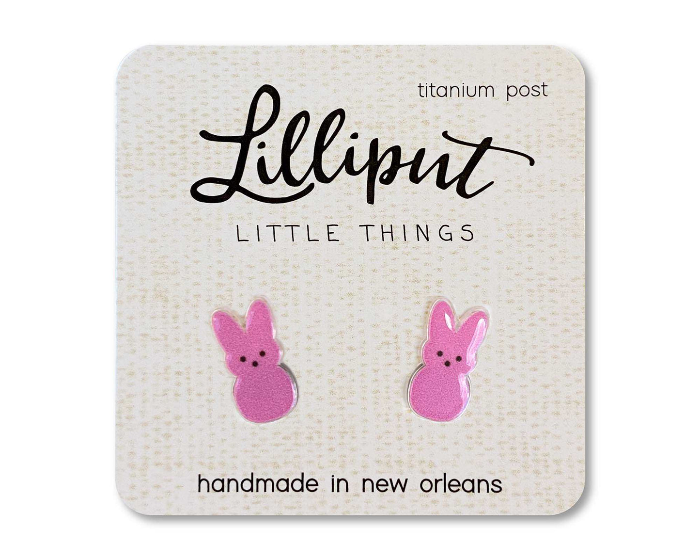 Lilliput Little Things - Marshmallow Easter Bunny Earrings